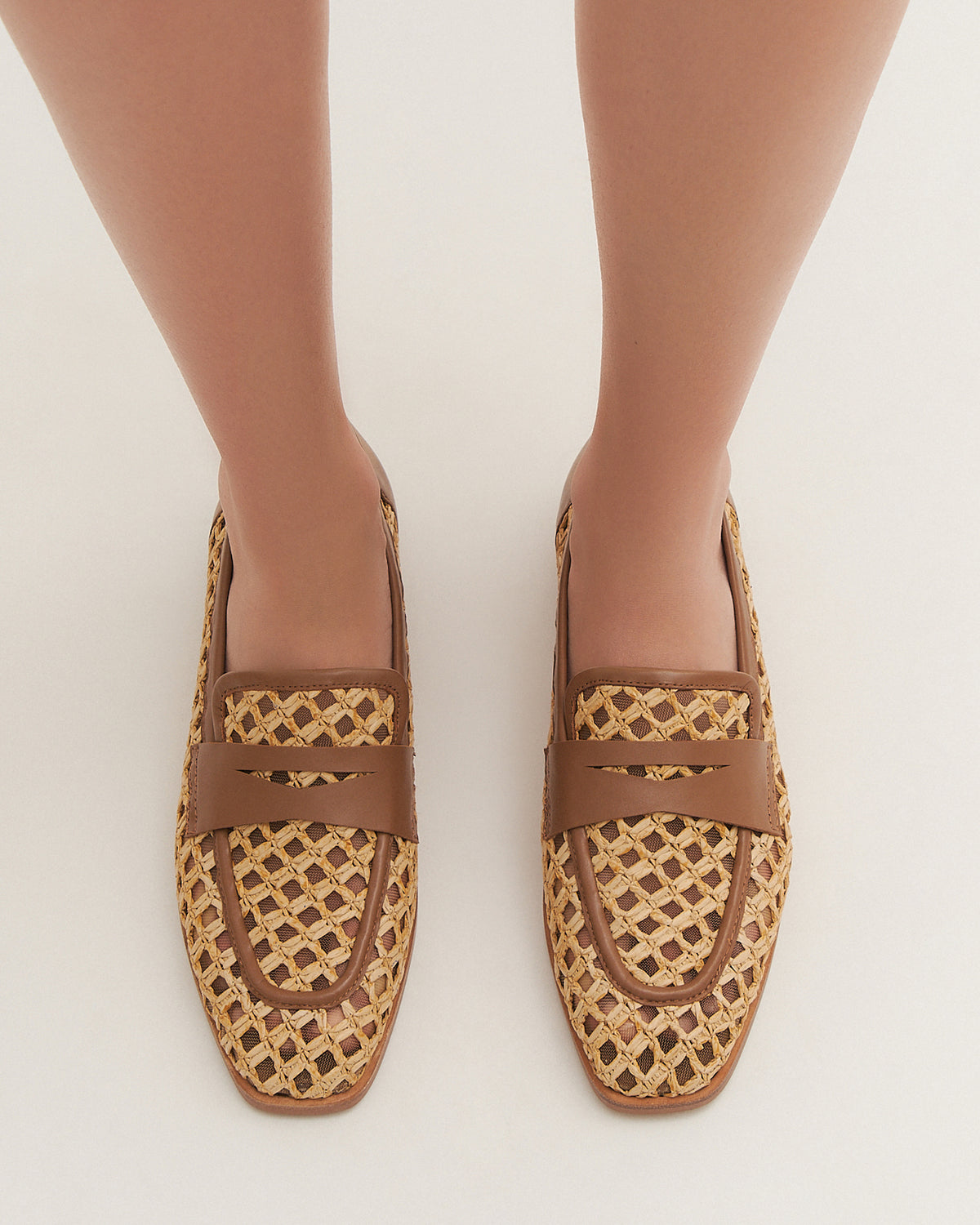 ABBOTT LOAFERS NATURAL RAFFIA