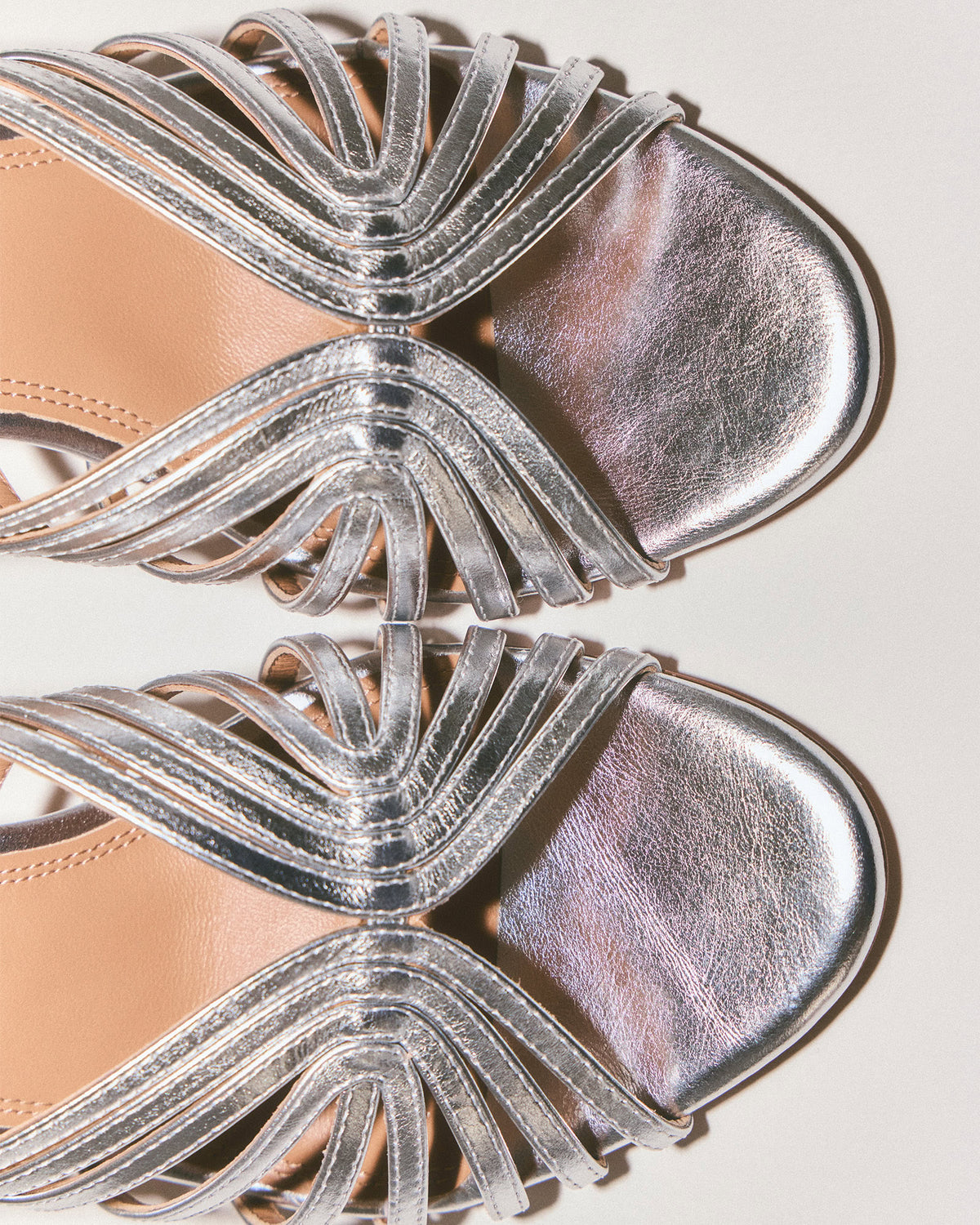 ALEX MID SANDALS SILVER METALLIC