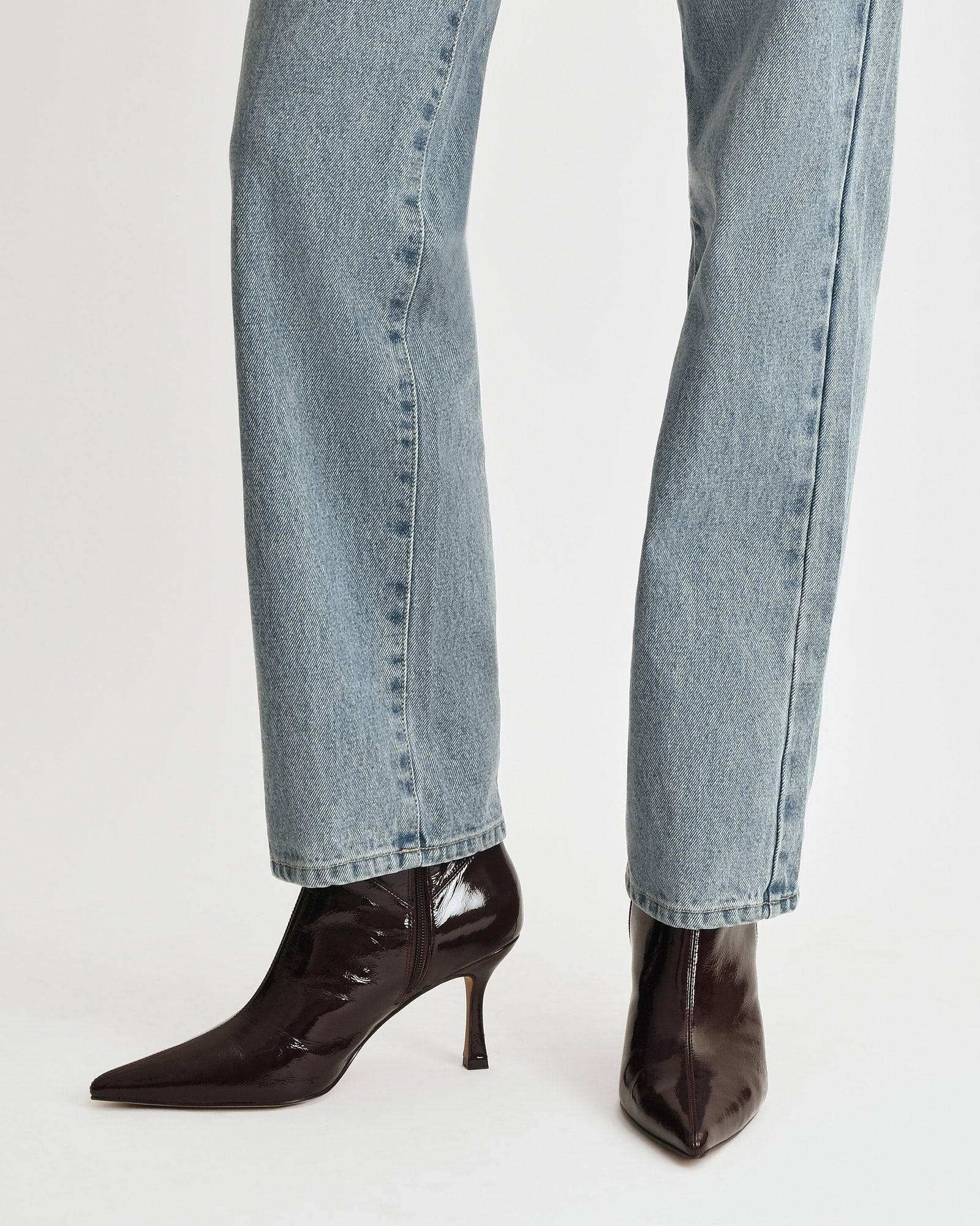 AMARI HIGH ANKLE BOOTS MERLOT CRINKLE PATENT image