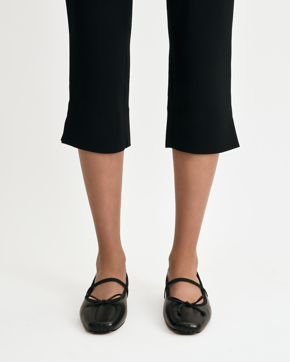 ASHA DRESS FLATS BLACK LEATHER