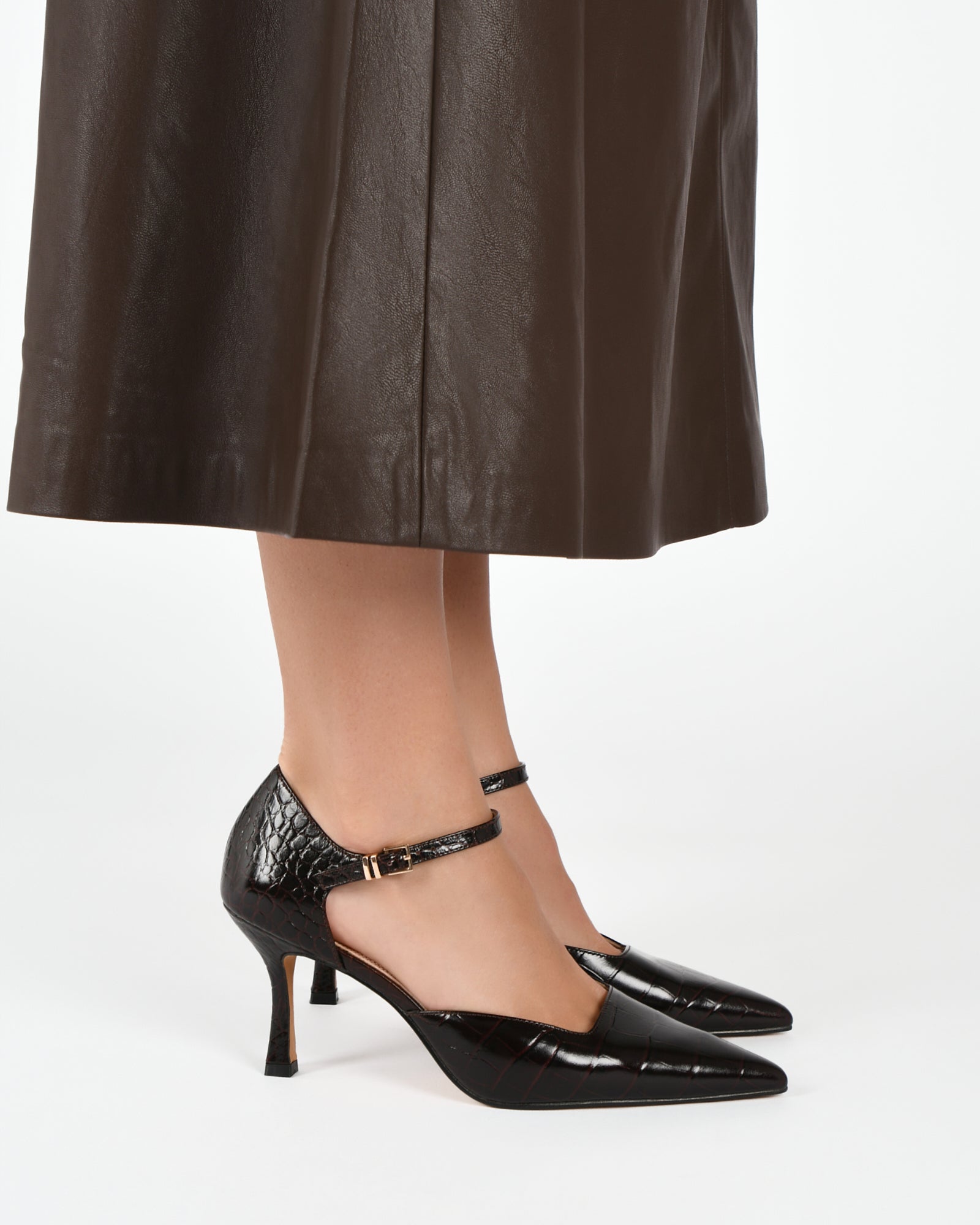 AXEL HIGH HEELS BLACK CROC image