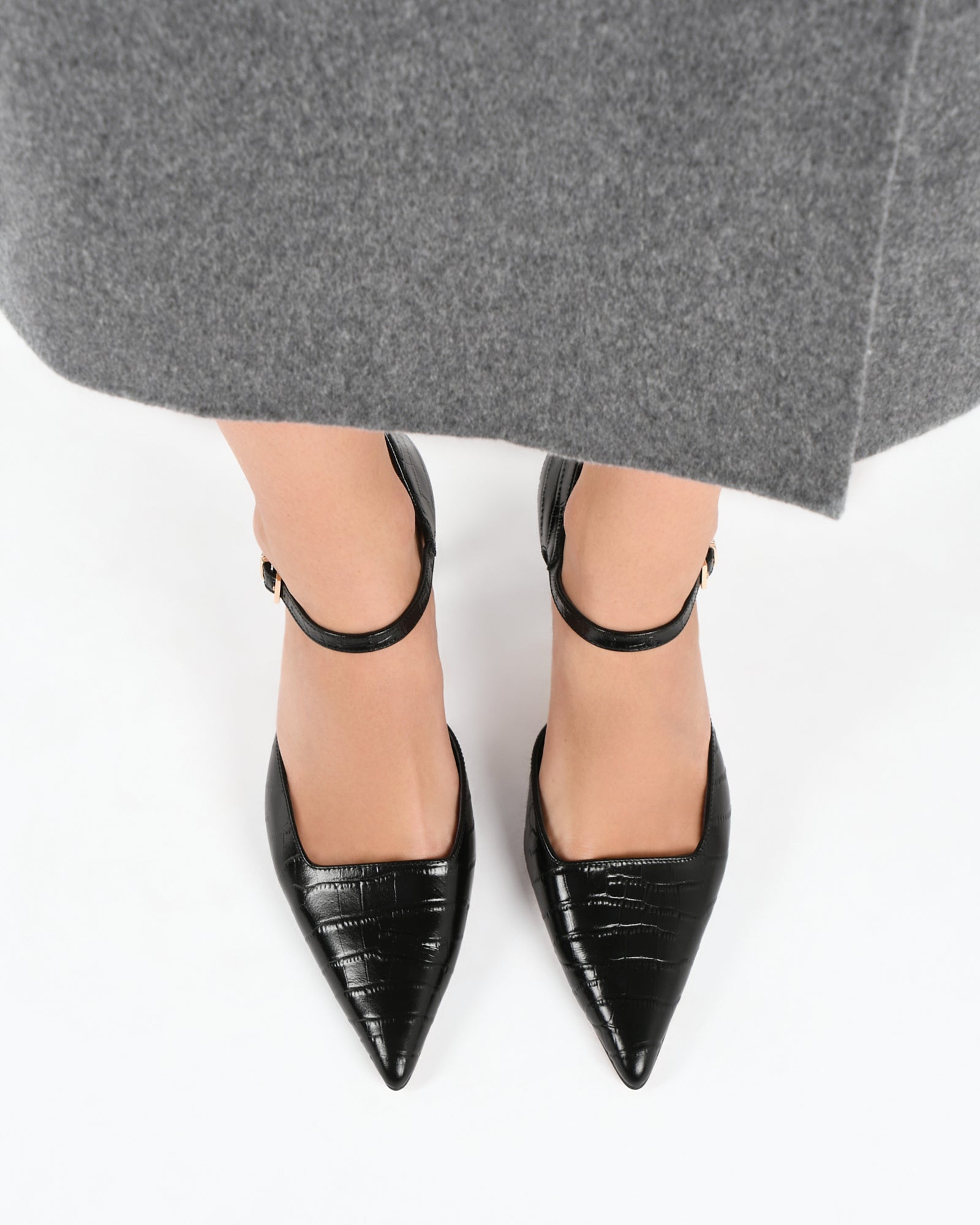 AXEL HIGH HEELS BLACK CROC image