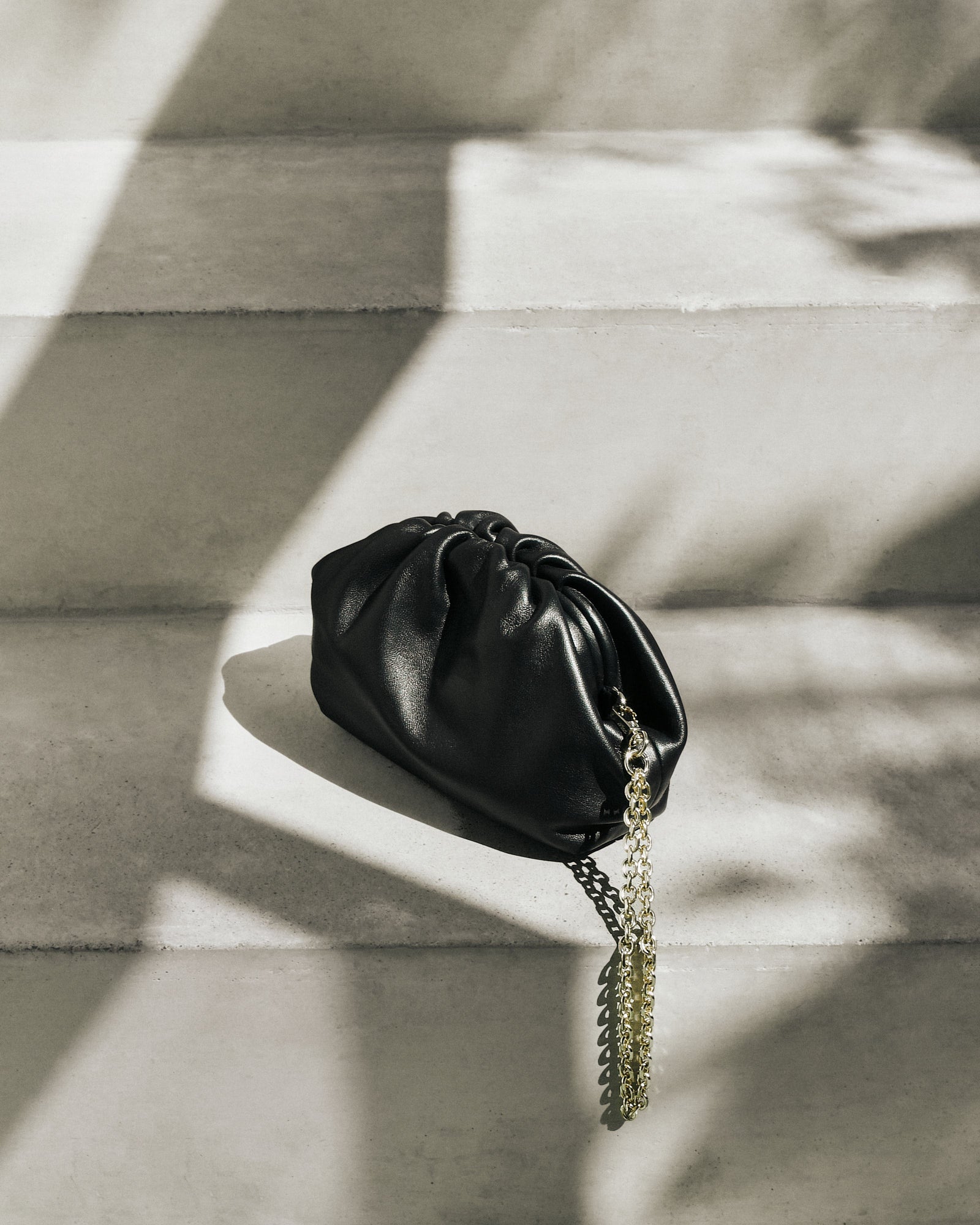 BAMBINI CLUTCH BAG BLACK LEATHER image