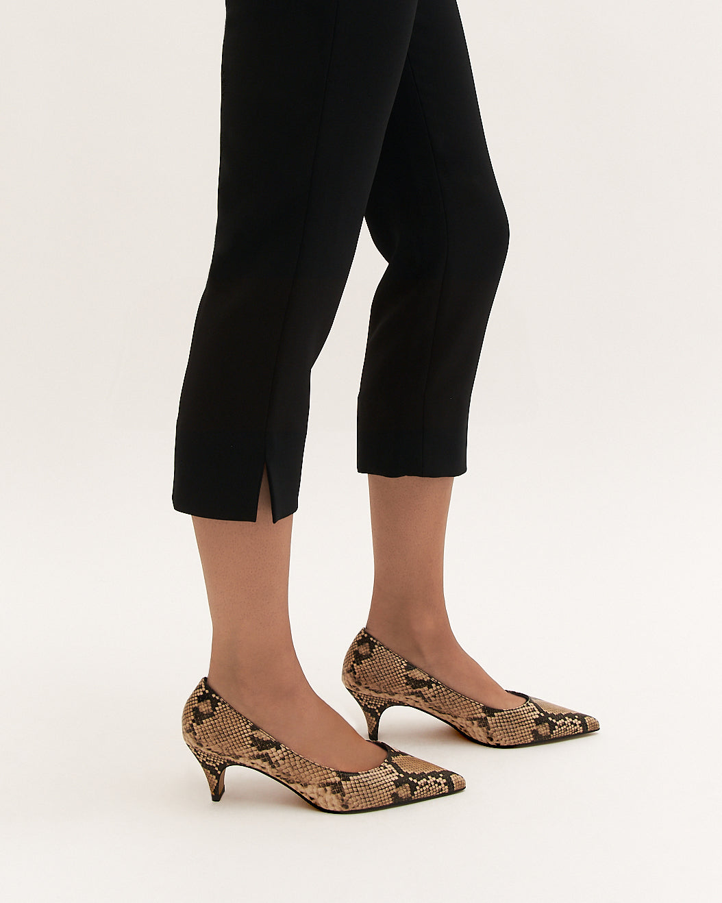 BLAIR LOW HEELS BEIGE SNAKE PRINT LEATHER image