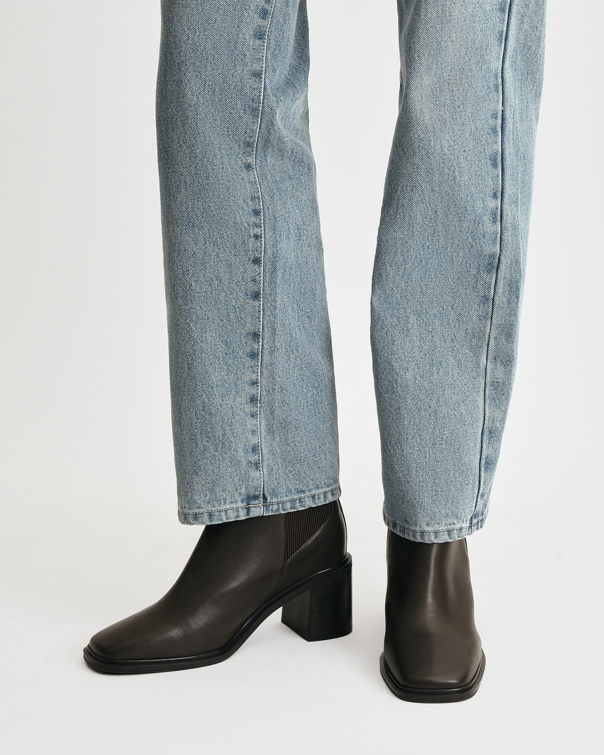 CHARLIE MID ANKLE BOOTS BITTER CHOC LEATHER