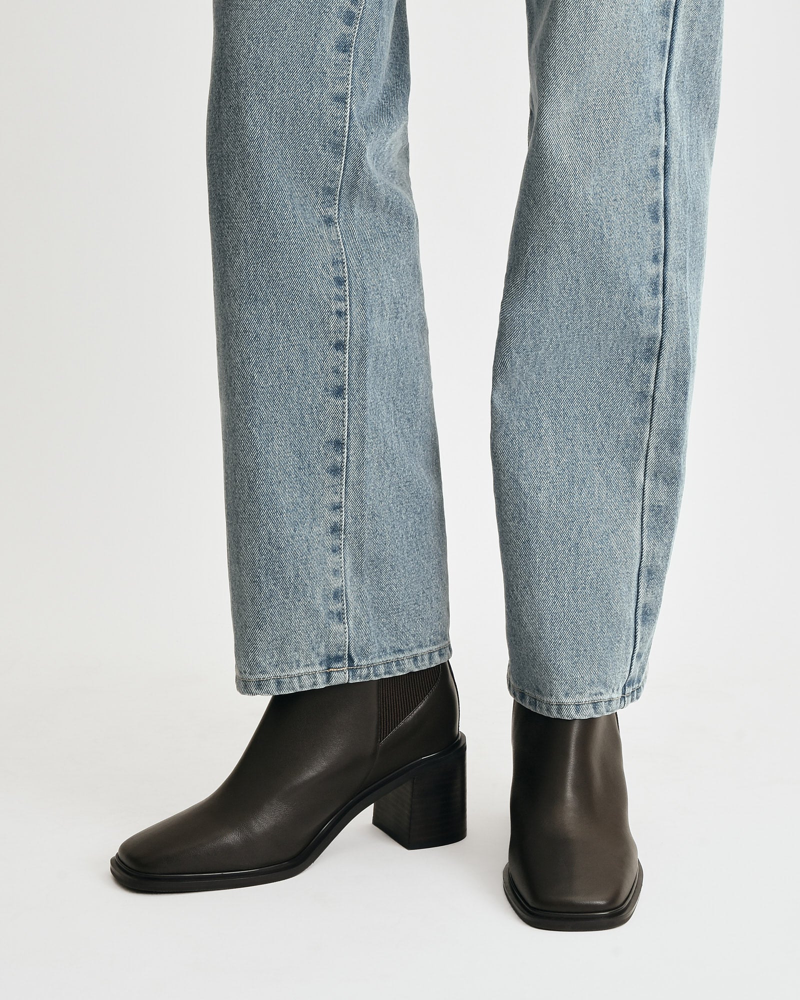 CHARLIE MID ANKLE BOOTS BITTER CHOC LEATHER image