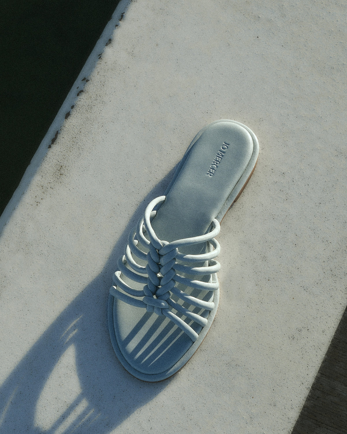 CHIA FLAT SANDALS DUSK BLUE LEATHER