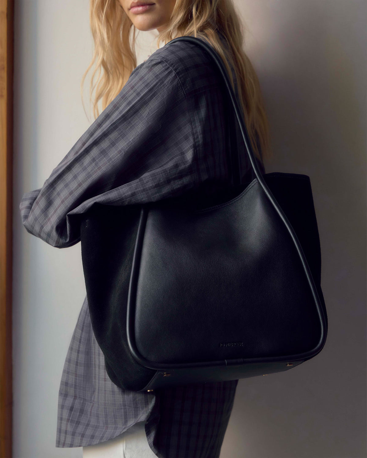 CILLIAN TOTE BAG BLACK LEATHER