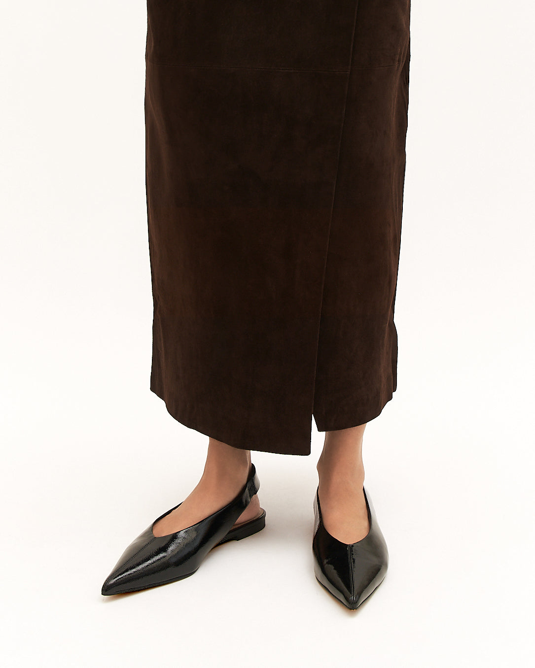 DAPHNE DRESS FLATS BLACK CRINKLE PATENT image