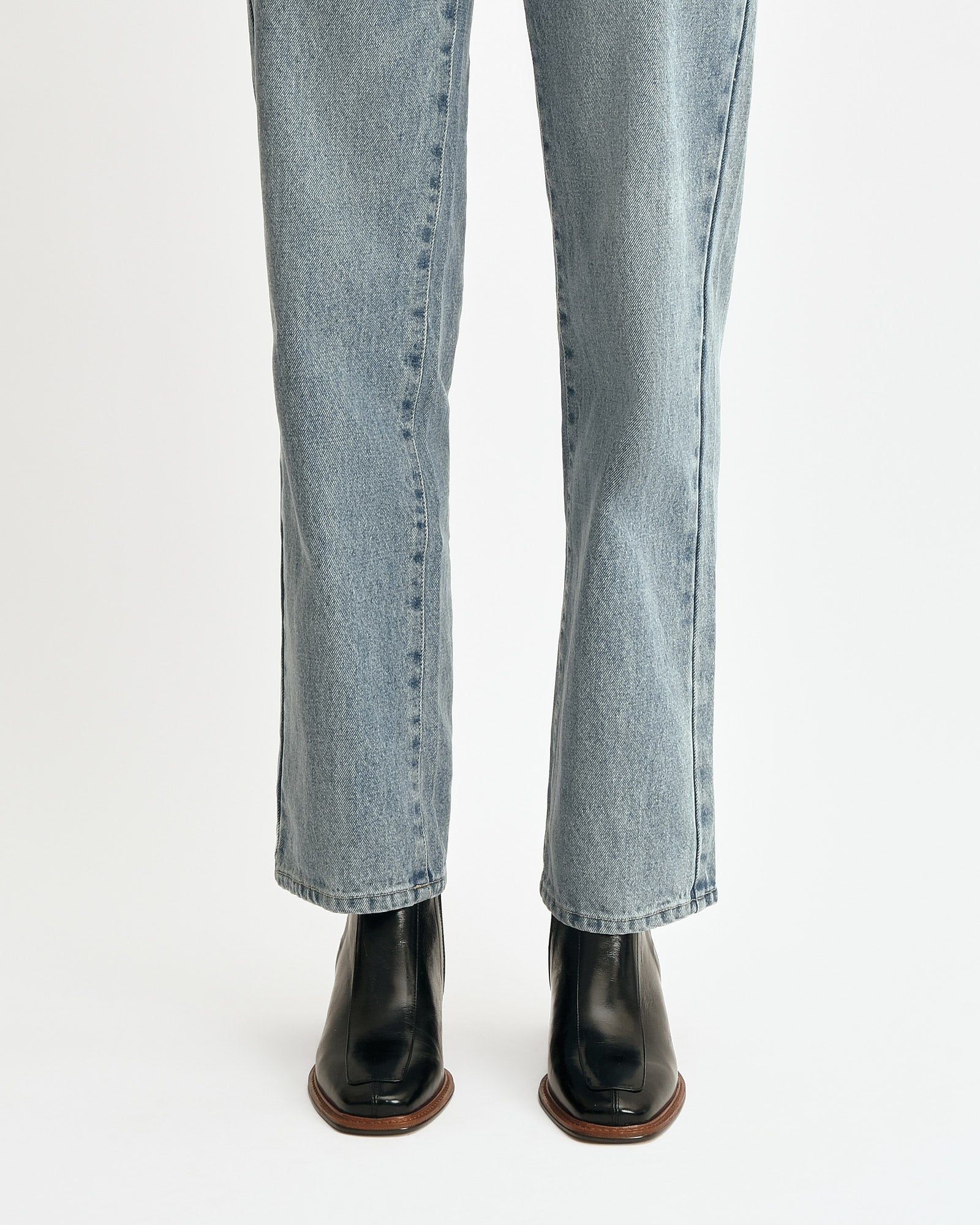 DARLA MID ANKLE BOOTS BLACK LEATHER image