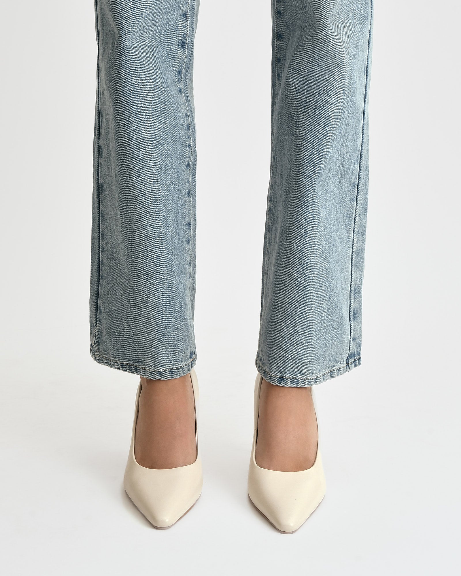 DASH HIGH HEELS OFF WHITE LEATHER image