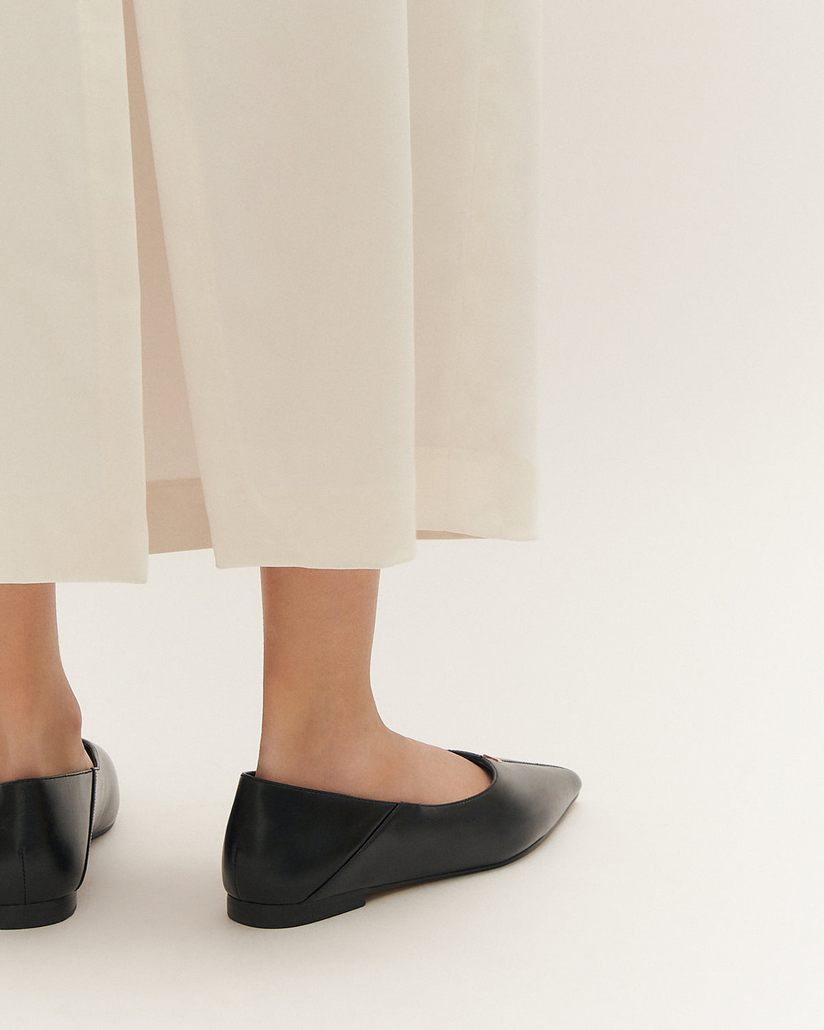 DIXON BALLET FLATS BLACK LEATHER