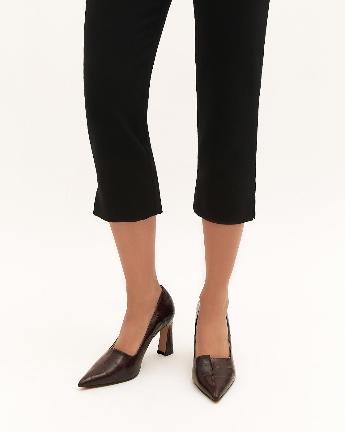 DOMINIQUE HIGH HEELS MAHOGANY CROC image