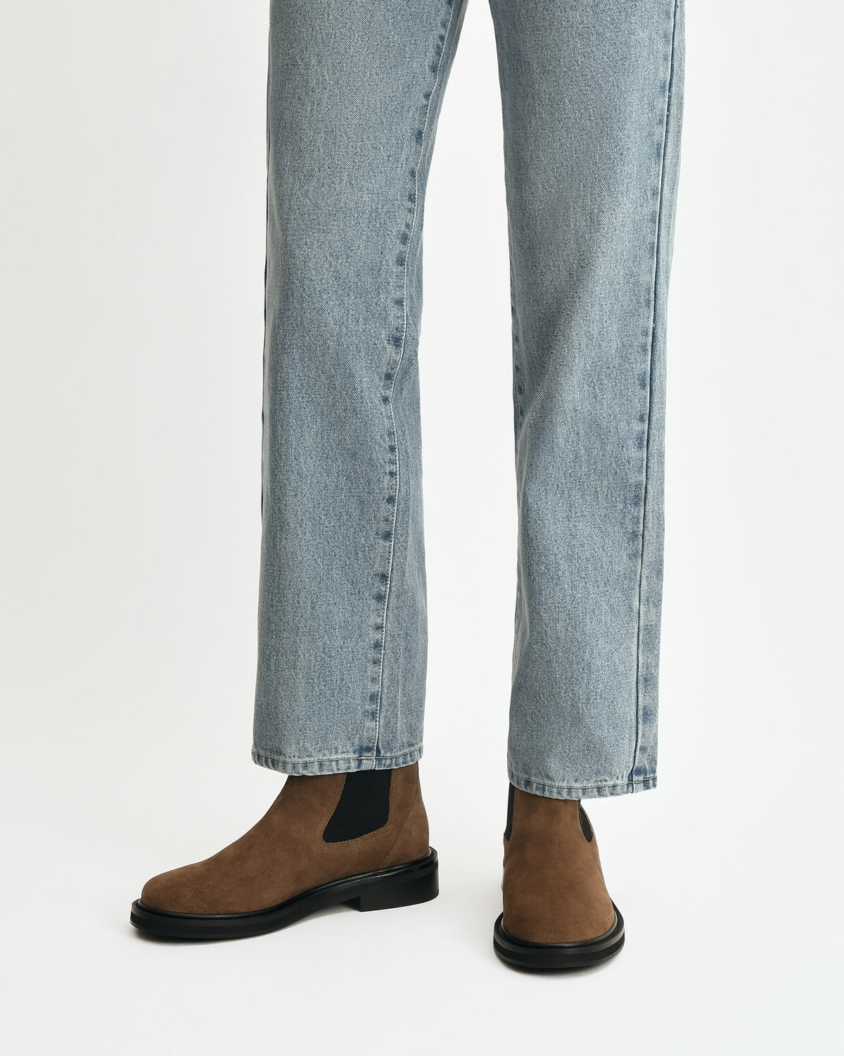 DORIAN FLAT ANKLE BOOTS BARK SUEDE