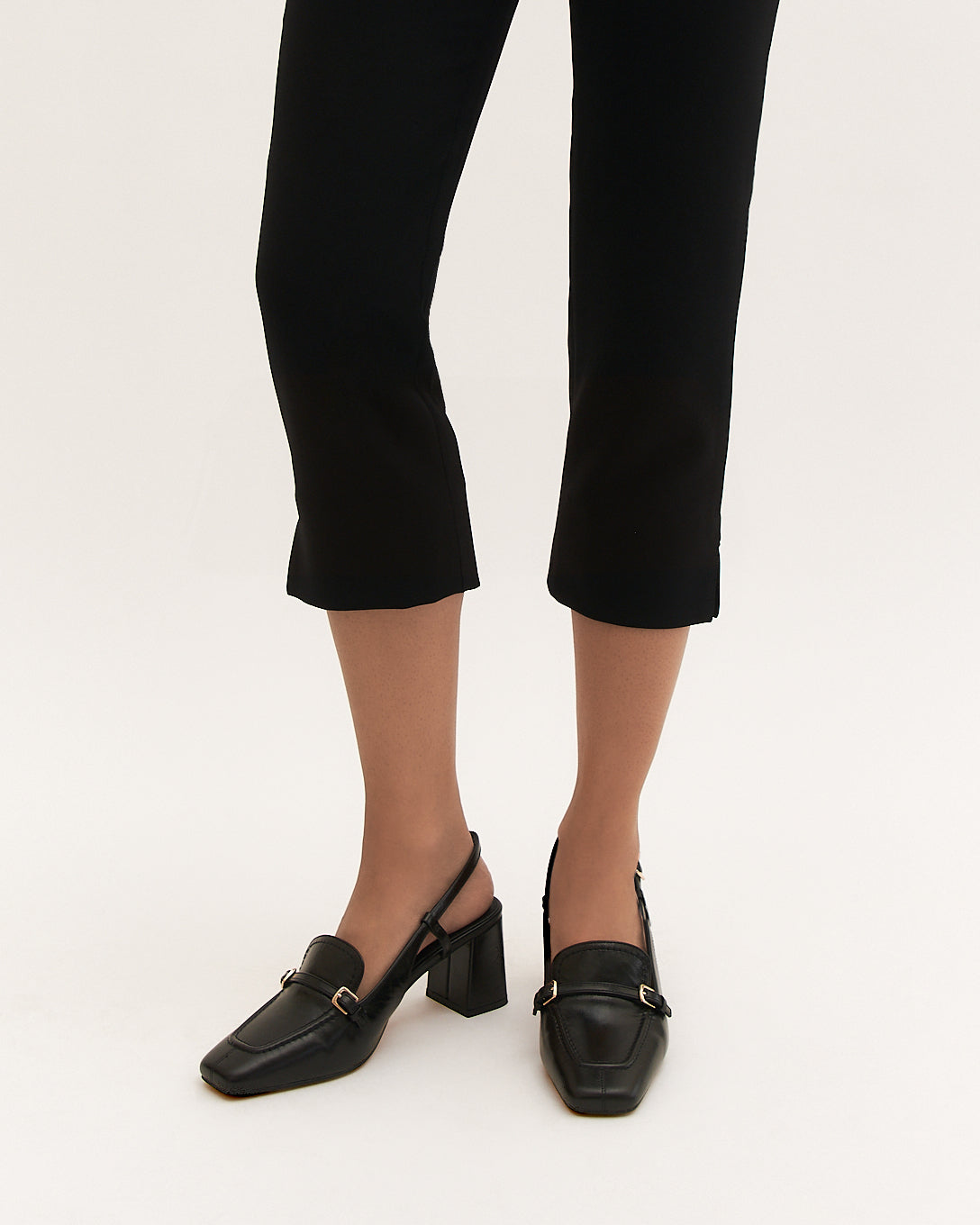 ELLERY MID HEELS BLACK LEATHER