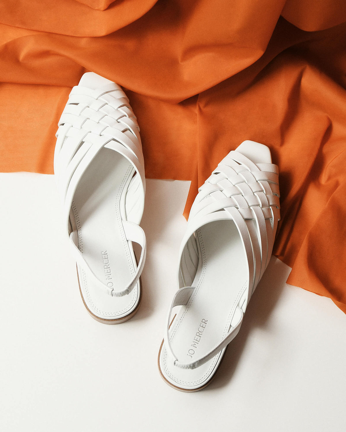 ELLIE CASUAL FLATS WHITE LEATHER
