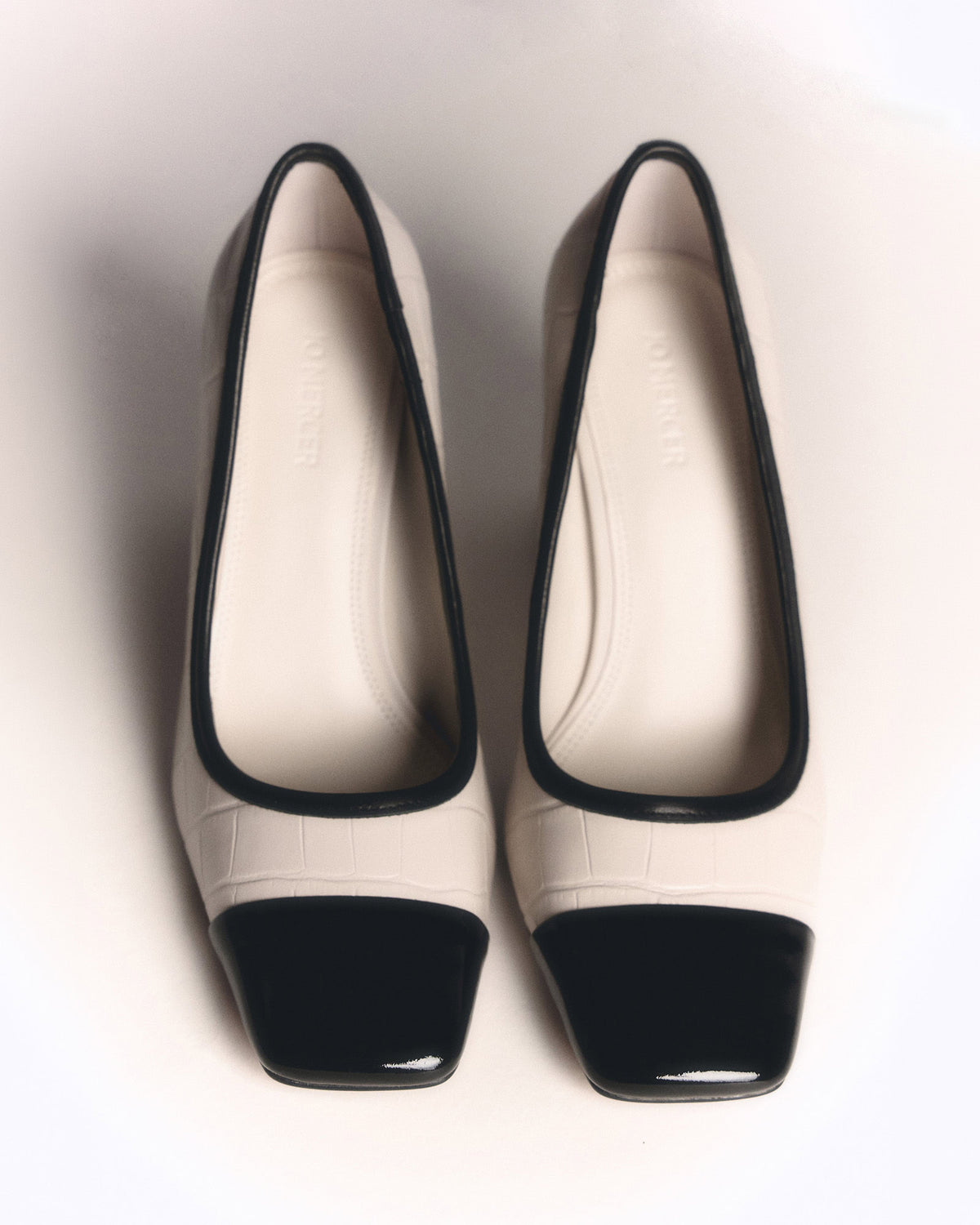 EMERIE HIGH HEELS MILK WHITE CROC