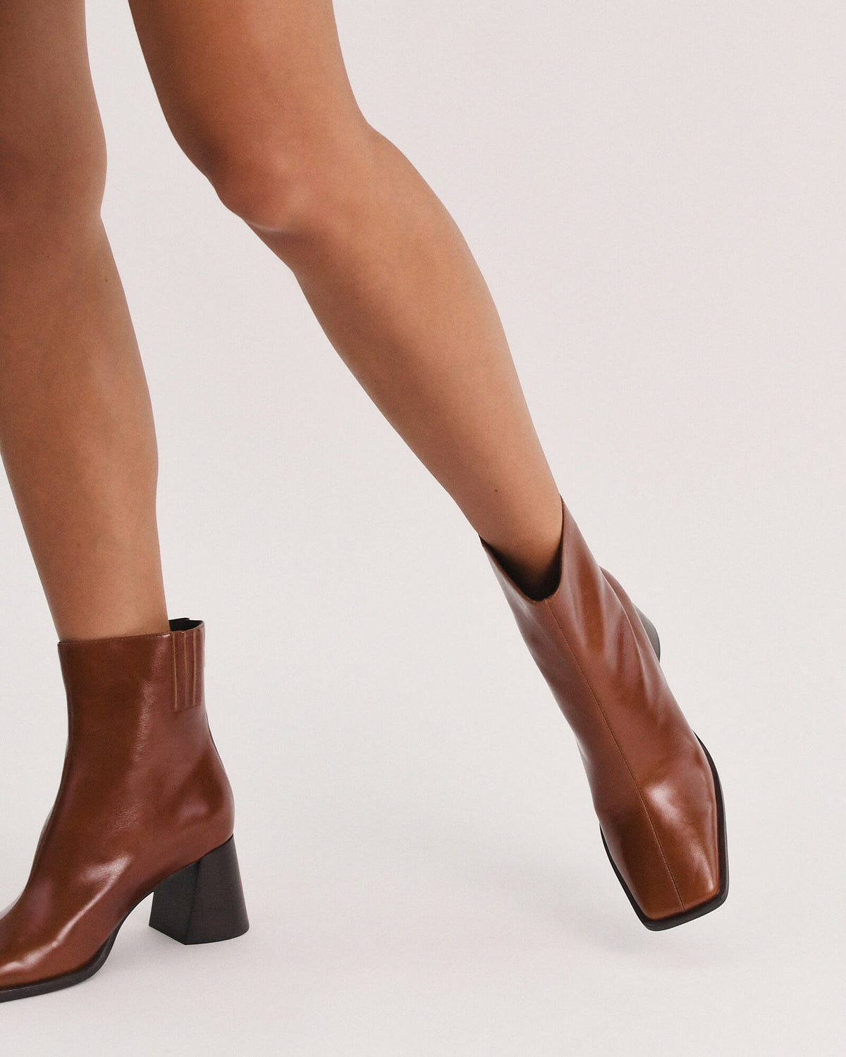 ENVIE MID ANKLE BOOTS TAN LEATHER