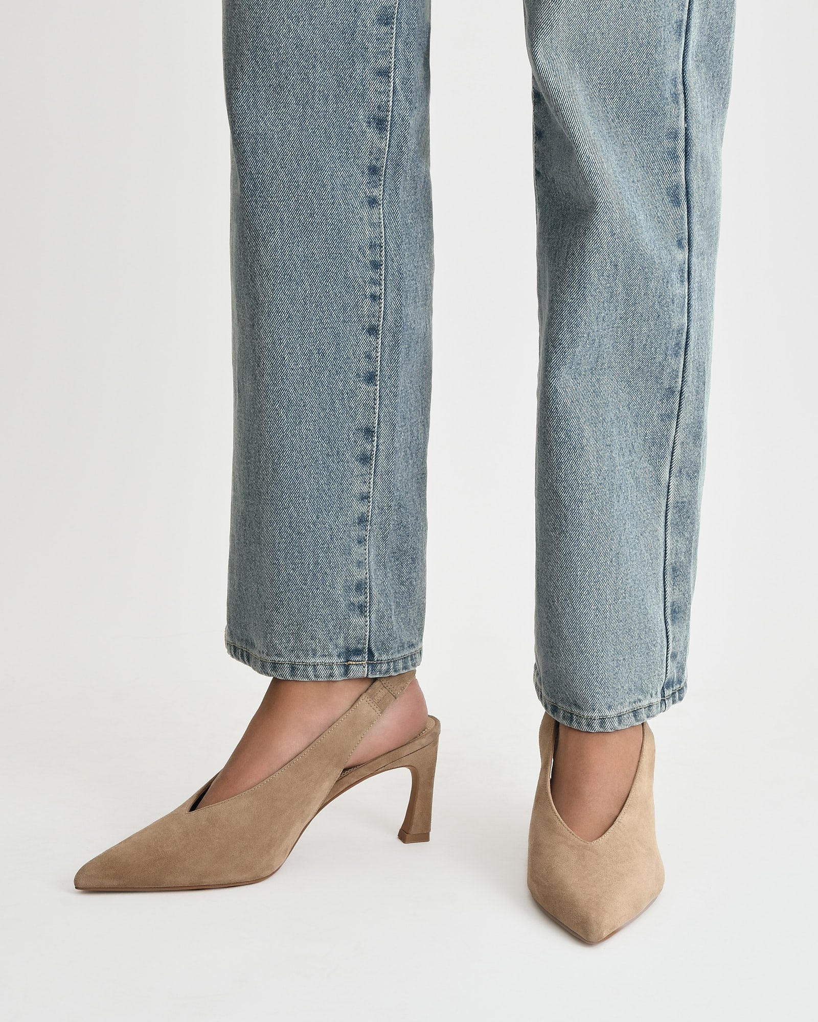 EVIE MID HEELS LATTE SUEDE image