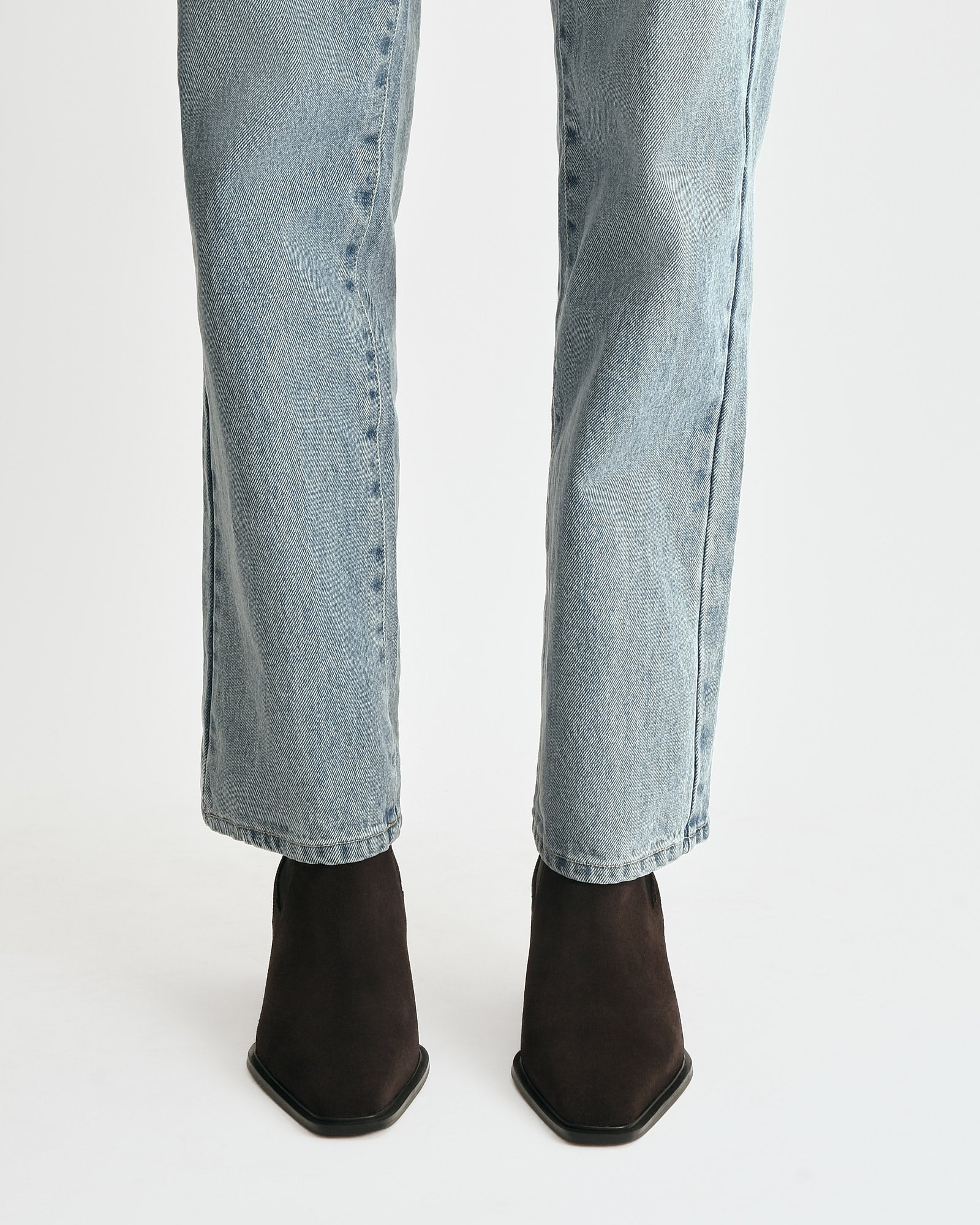FABLE FLAT ANKLE BOOTS BITTER CHOC SUEDE image