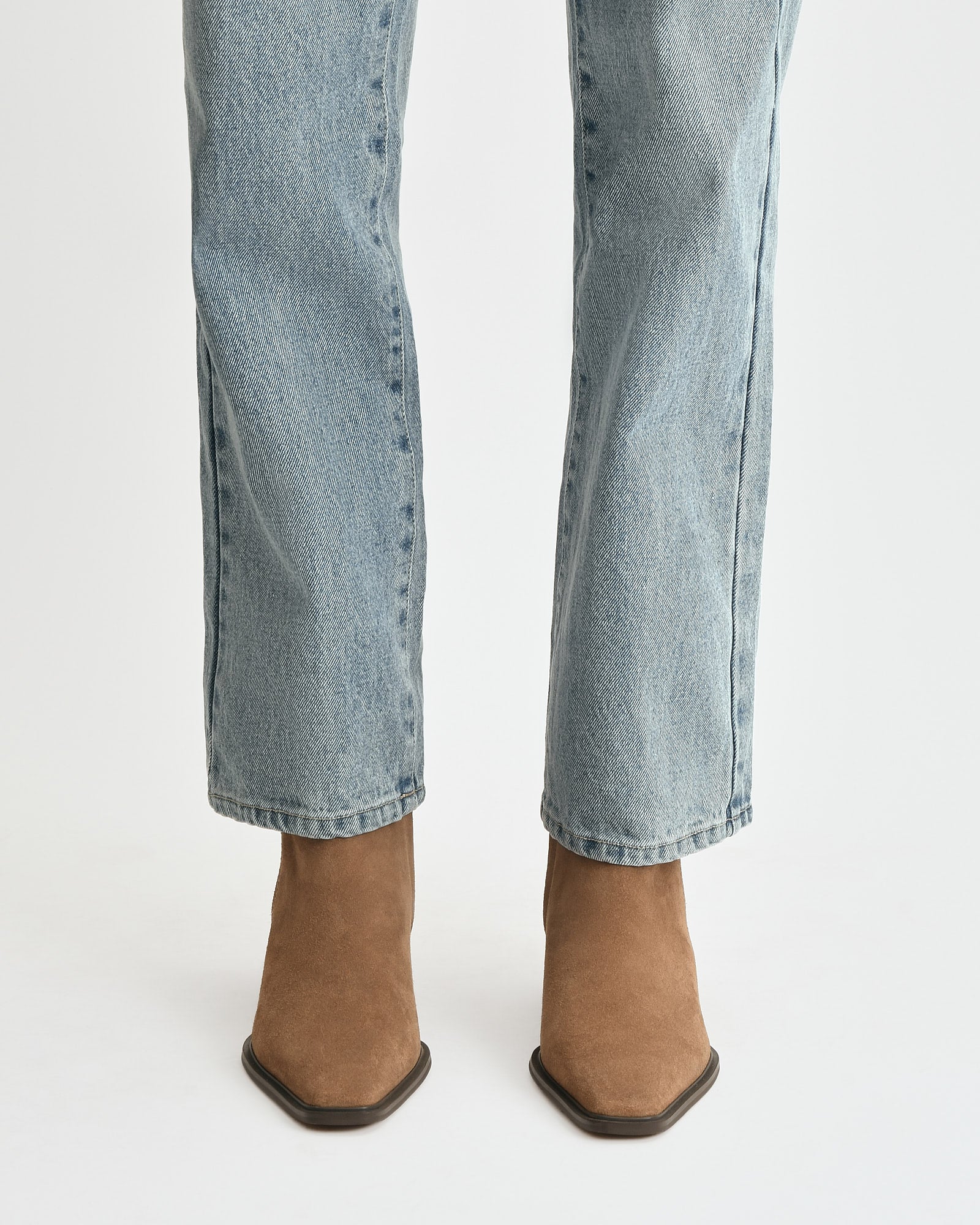 FARROW FLAT ANKLE BOOTS LATTE SUEDE image