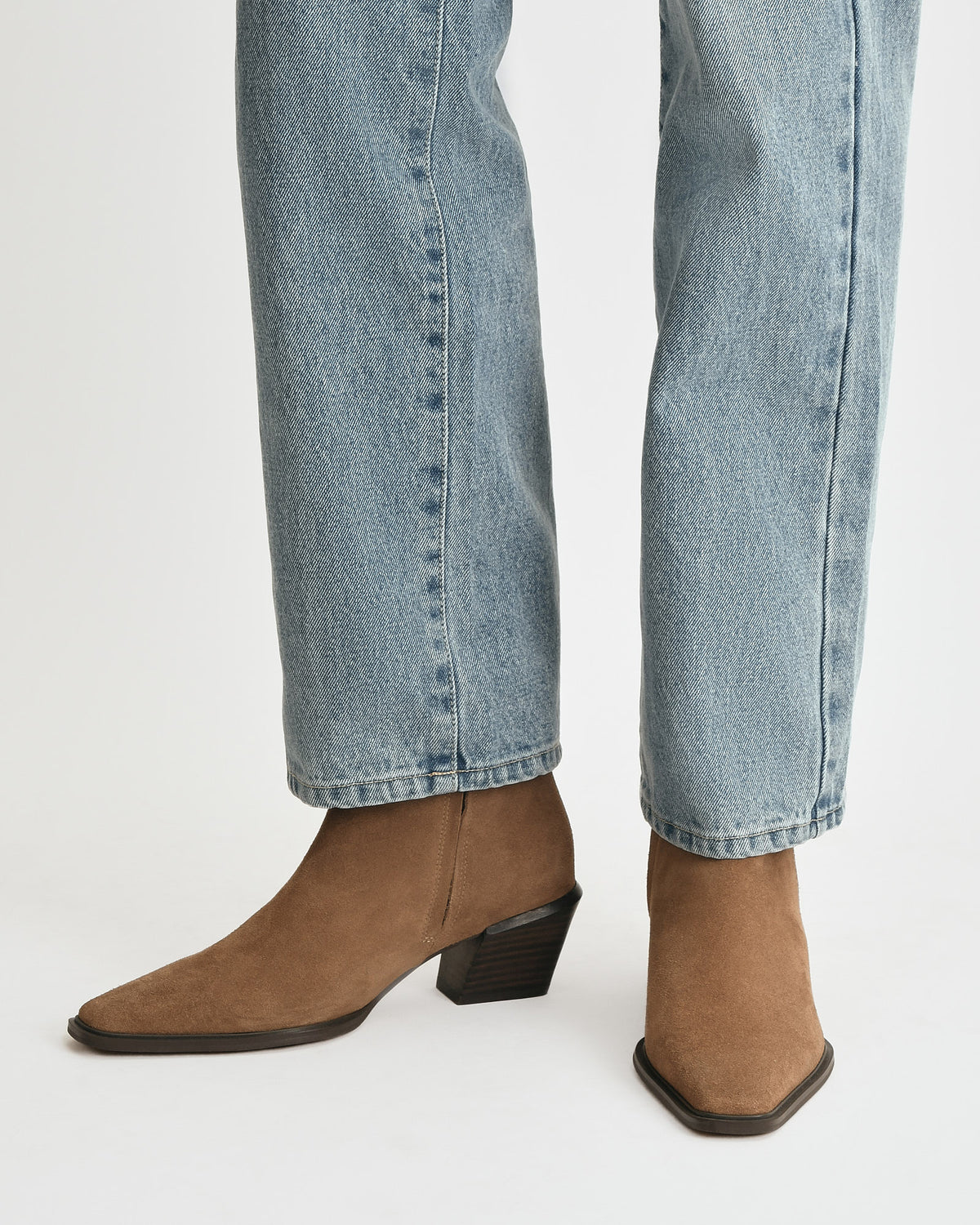 FARROW FLAT ANKLE BOOTS LATTE SUEDE