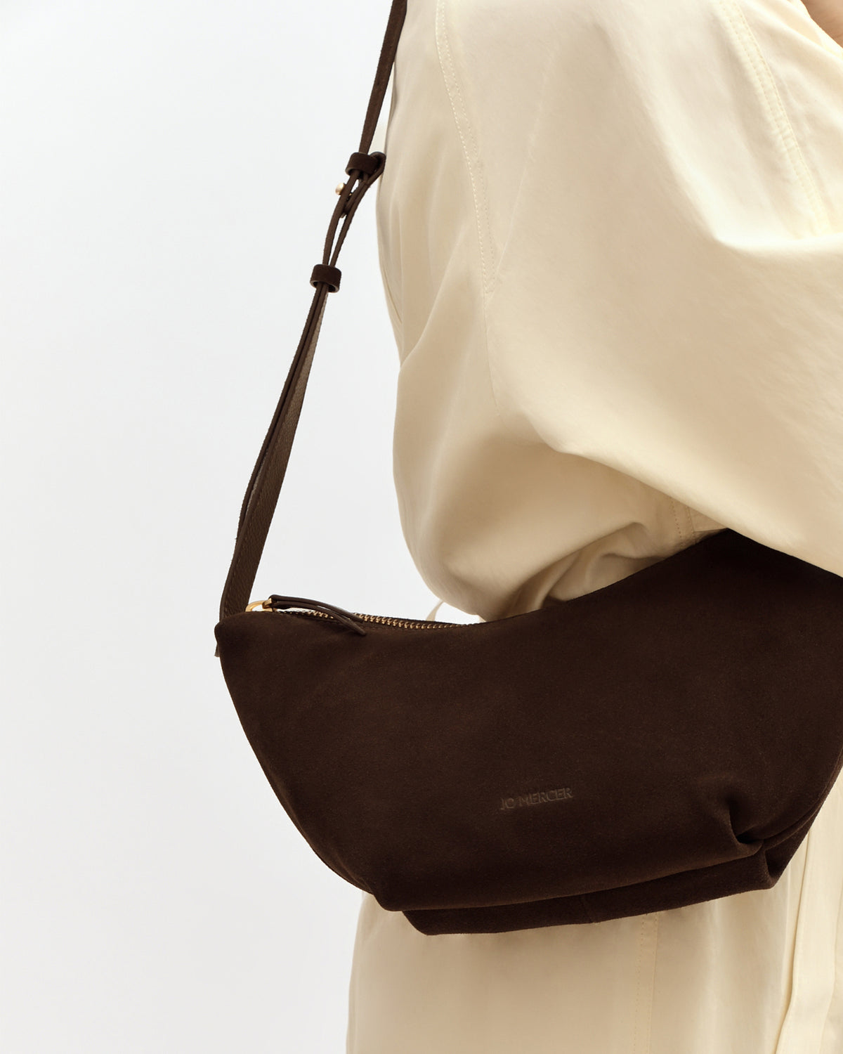 FLEET CROSSBODY BAG BITTER CHOC SUEDE