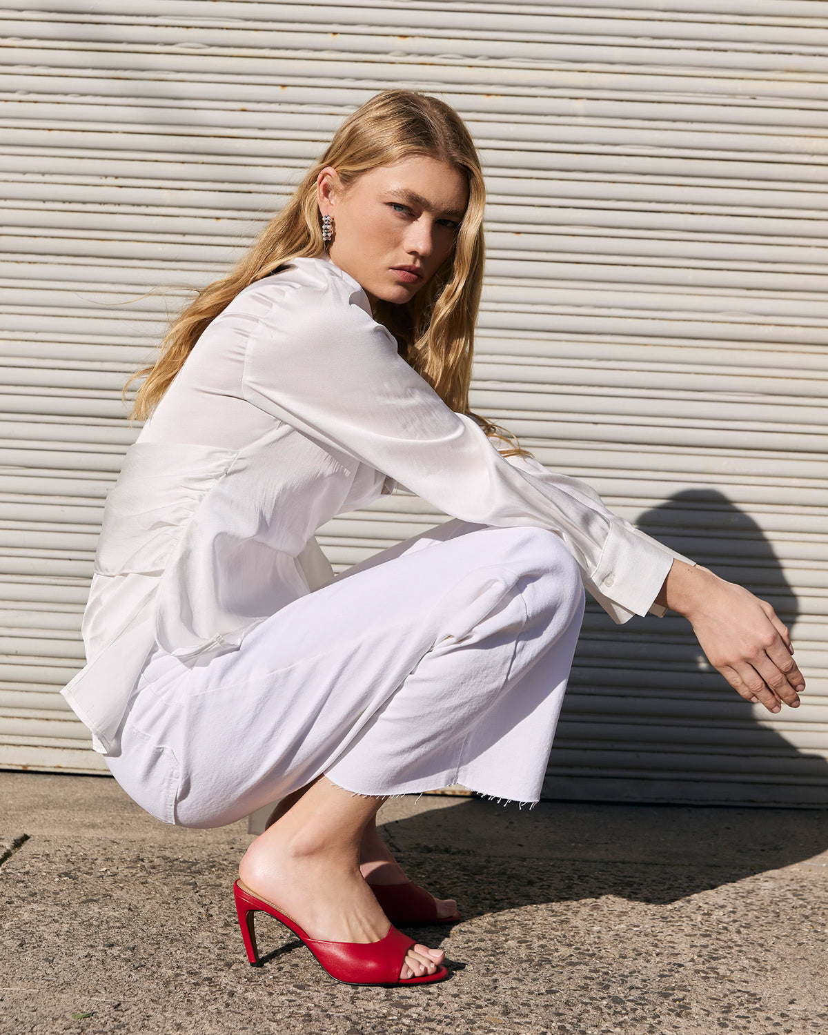 FLORENCE HIGH SANDALS LIPSTICK RED LEATHER