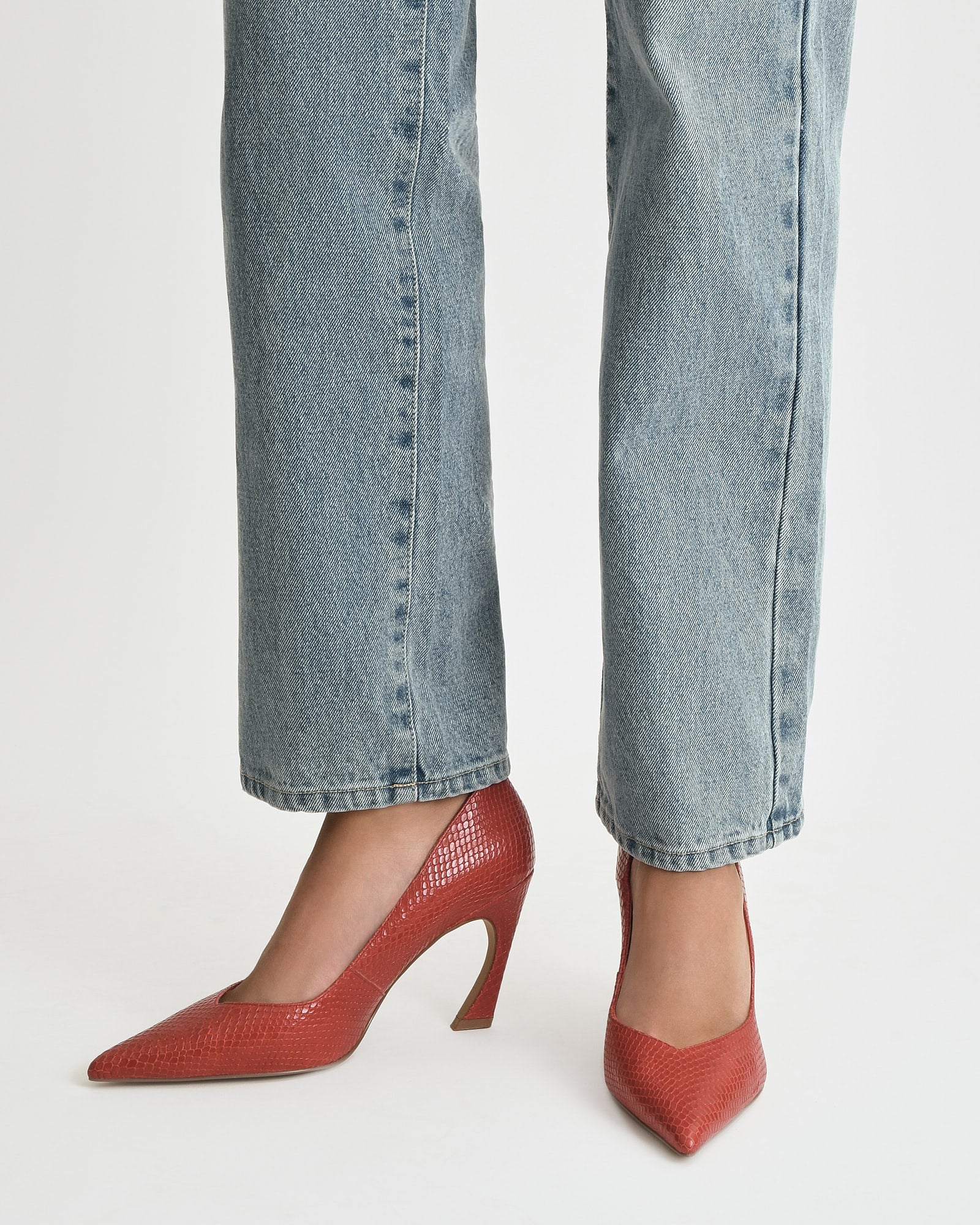 GRANGER HIGH HEELS CHILLI SNAKE PRINT LEATHER image
