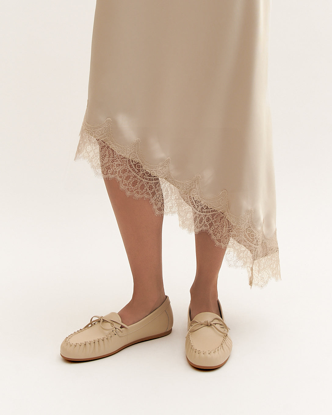 GRIFFIN LOAFERS OFF WHITE LEATHER image