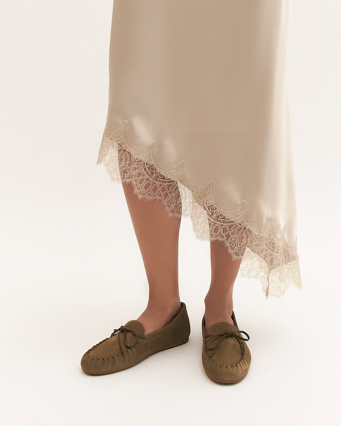 GRIFFIN LOAFERS OLIVE SUEDE