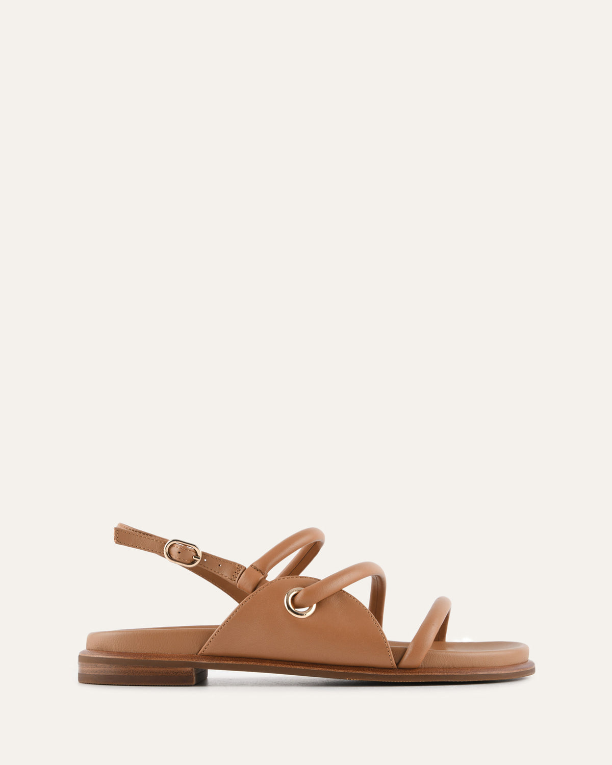 HALO FLAT SANDALS TUSCAN TAN LEATHER