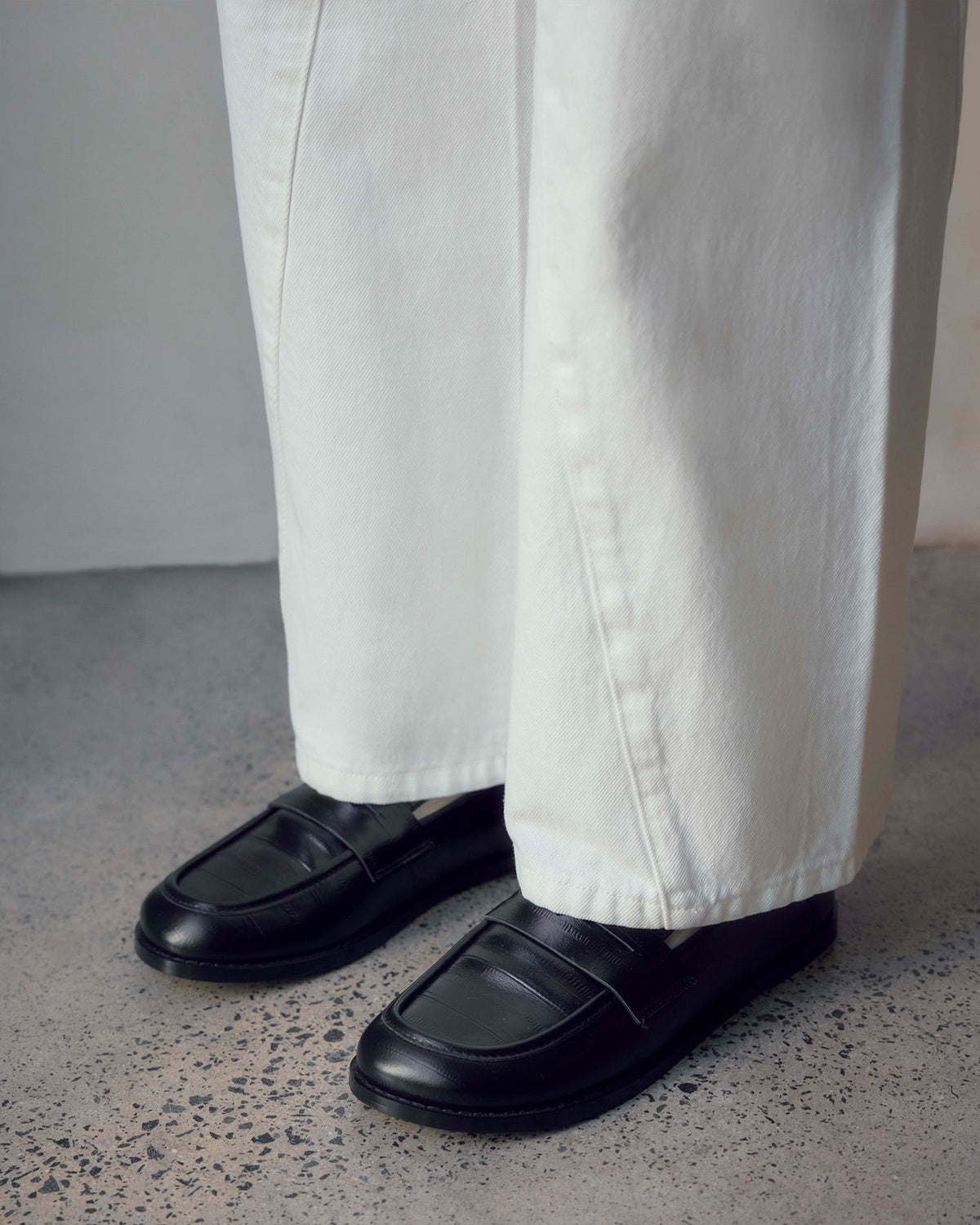 HARLEM LOAFER CHOCOLATE EMBOSSED LEATHER