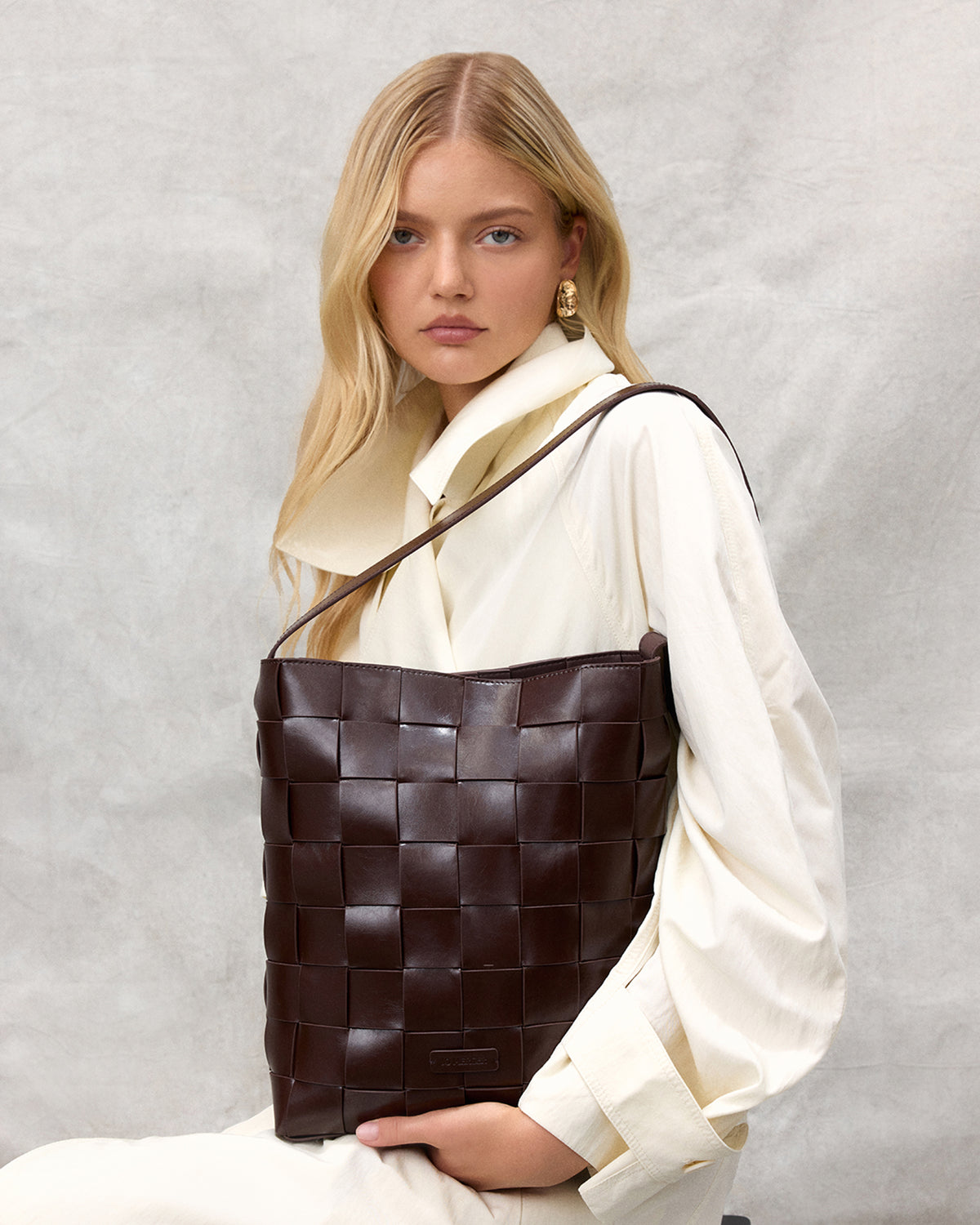 HAZE TOTE BAG BITTER CHOC LEATHER