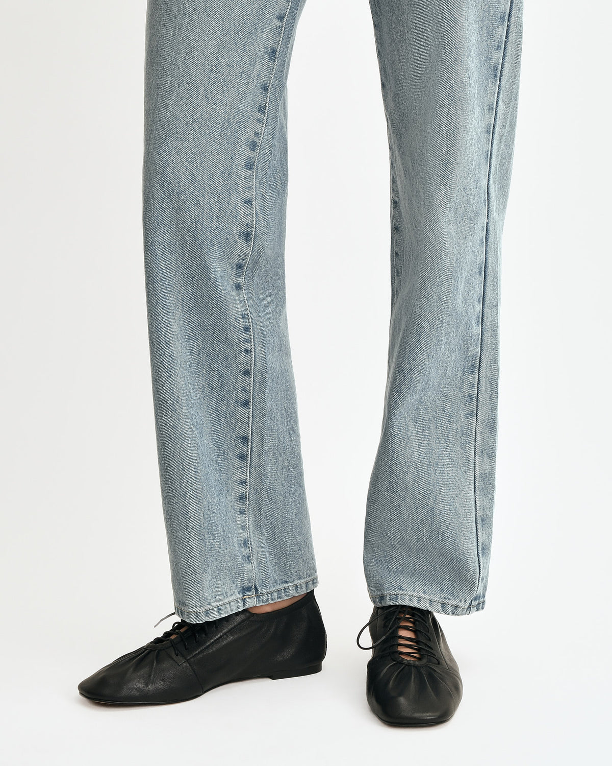 HUNTER CASUAL FLATS BLACK LEATHER
