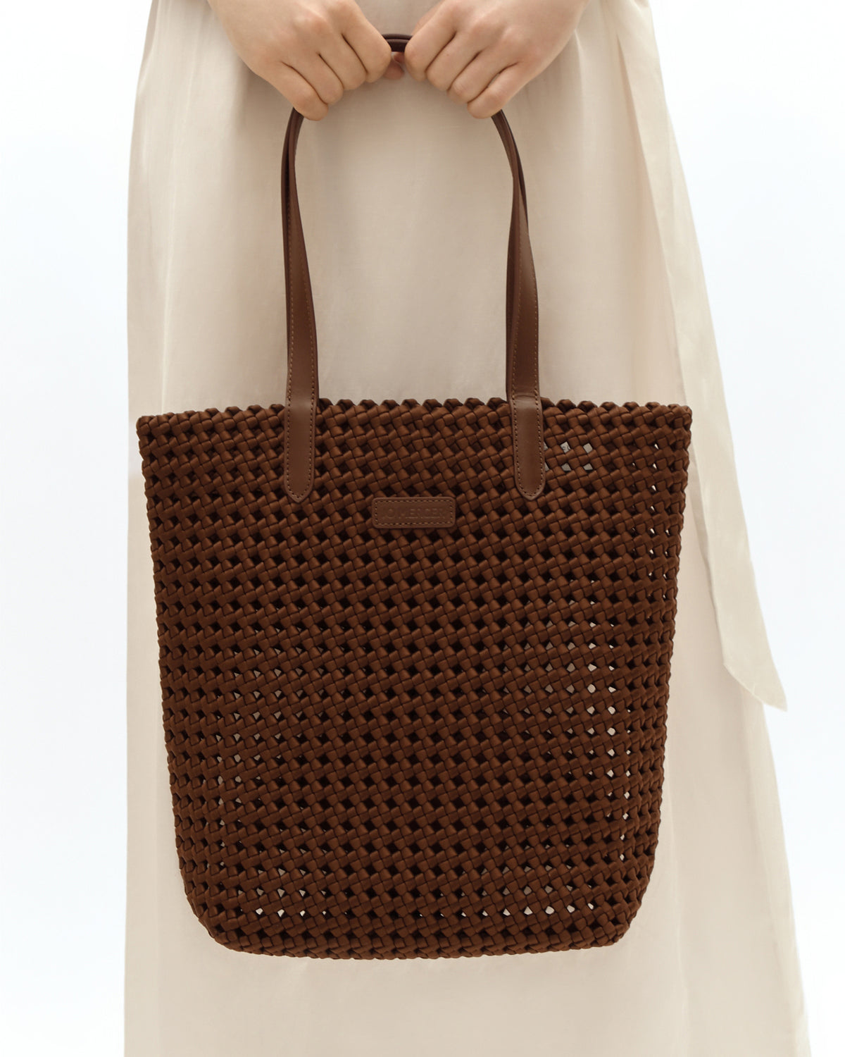JUPITER TOTE BAG CHOCOLATE SATIN
