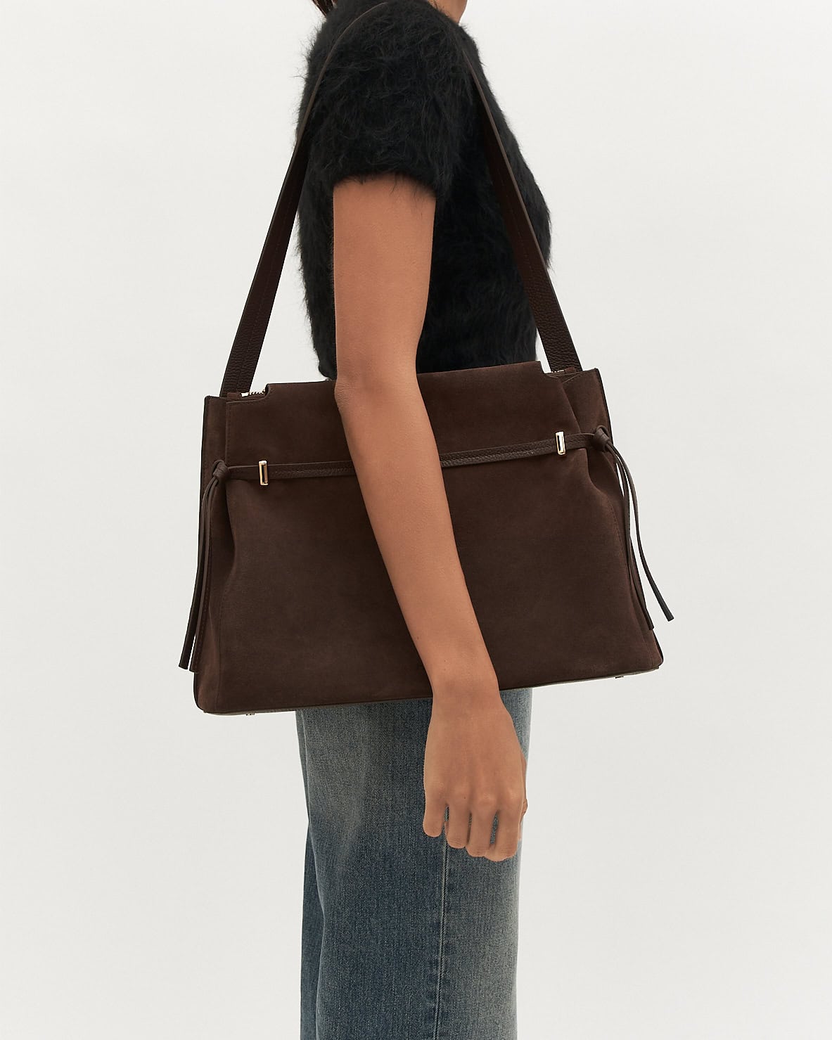 KORA TOTE BAG BITTER CHOC SUEDE image