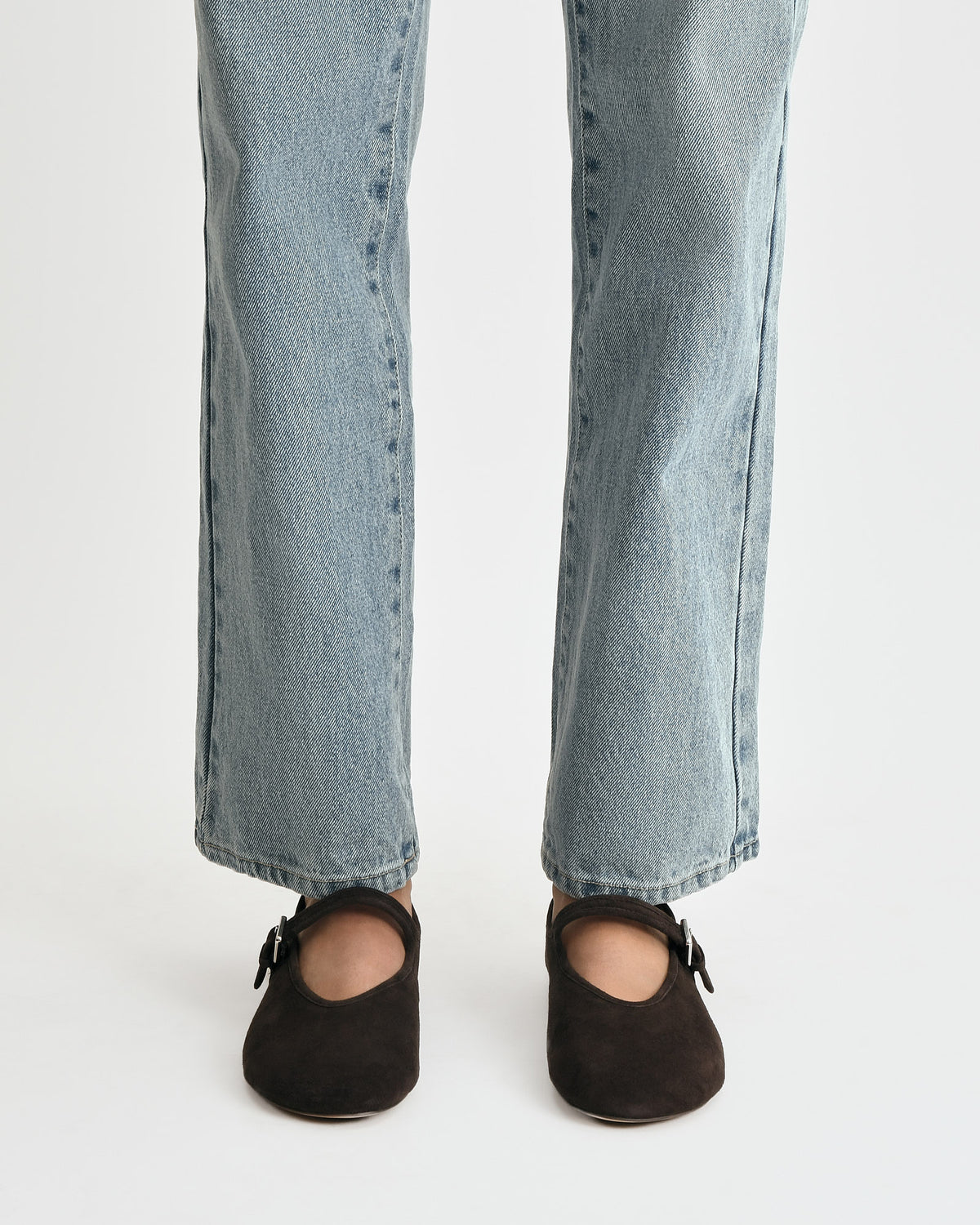LENNY CASUAL FLATS BITTER CHOC SUEDE