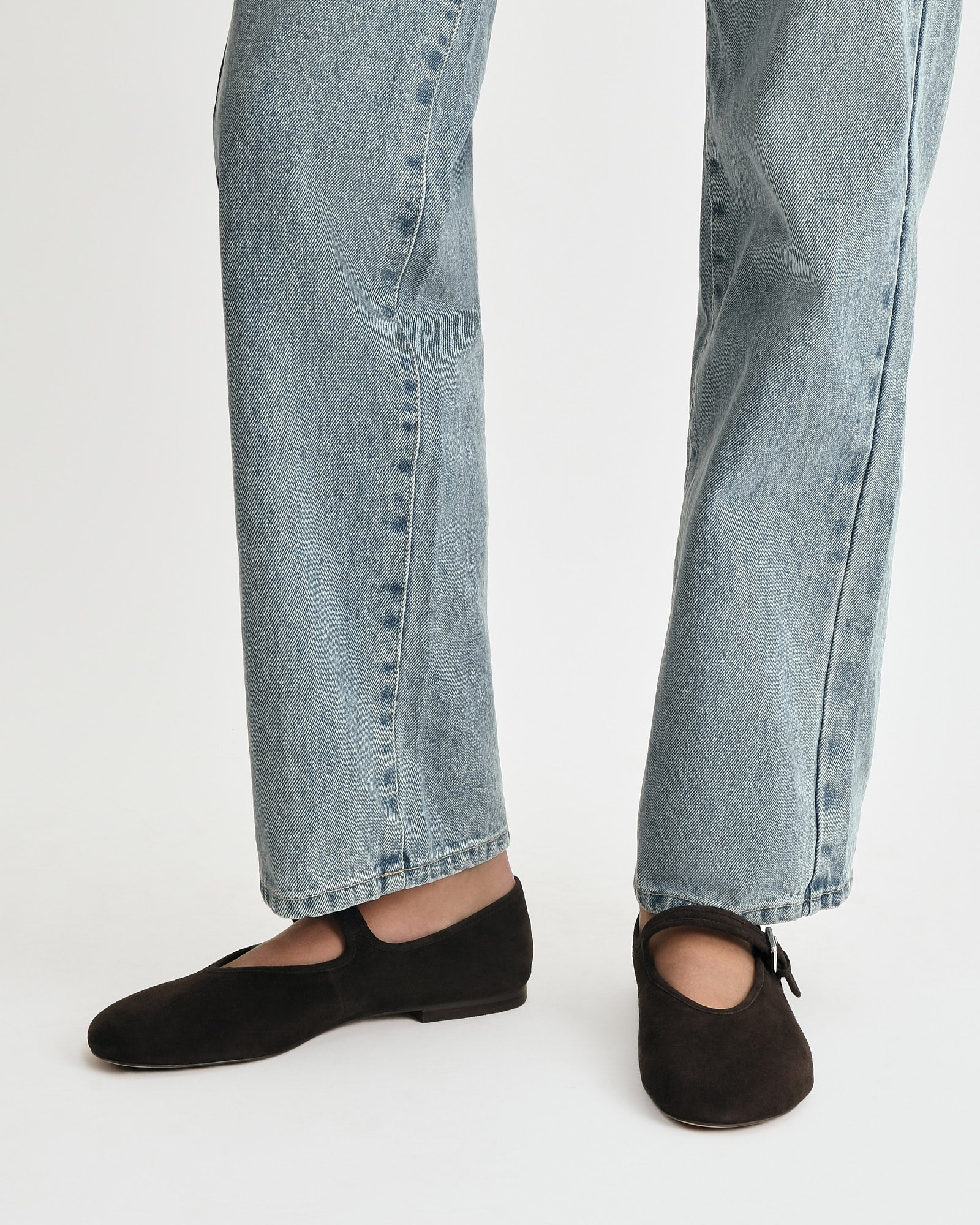 LENNY CASUAL FLATS BITTER CHOC SUEDE