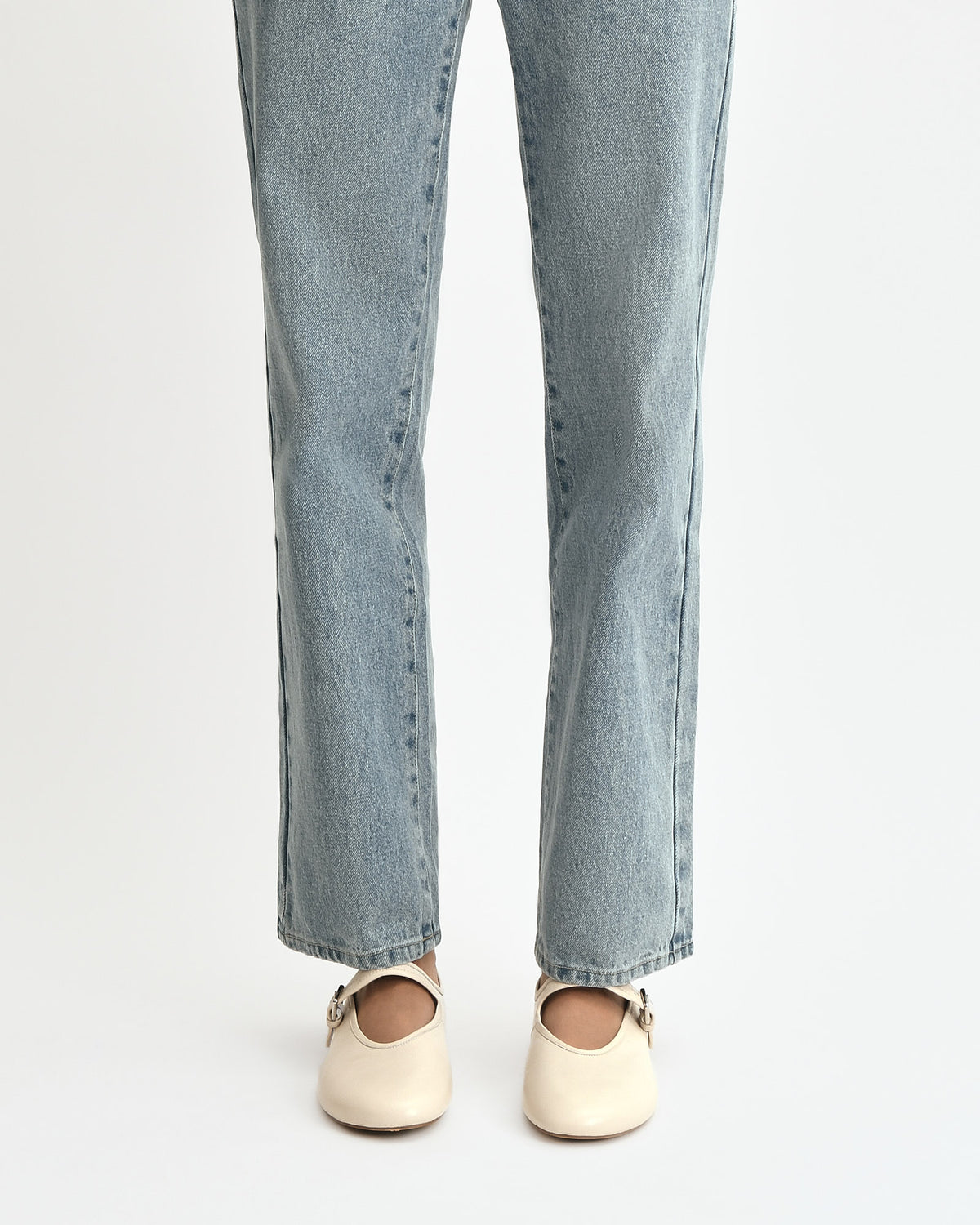 LENNY CASUAL FLATS OFF WHITE LEATHER