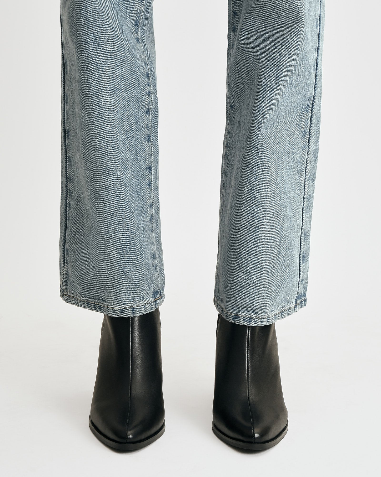 LEVI HIGH ANKLE BOOTS BLACK LEATHER image