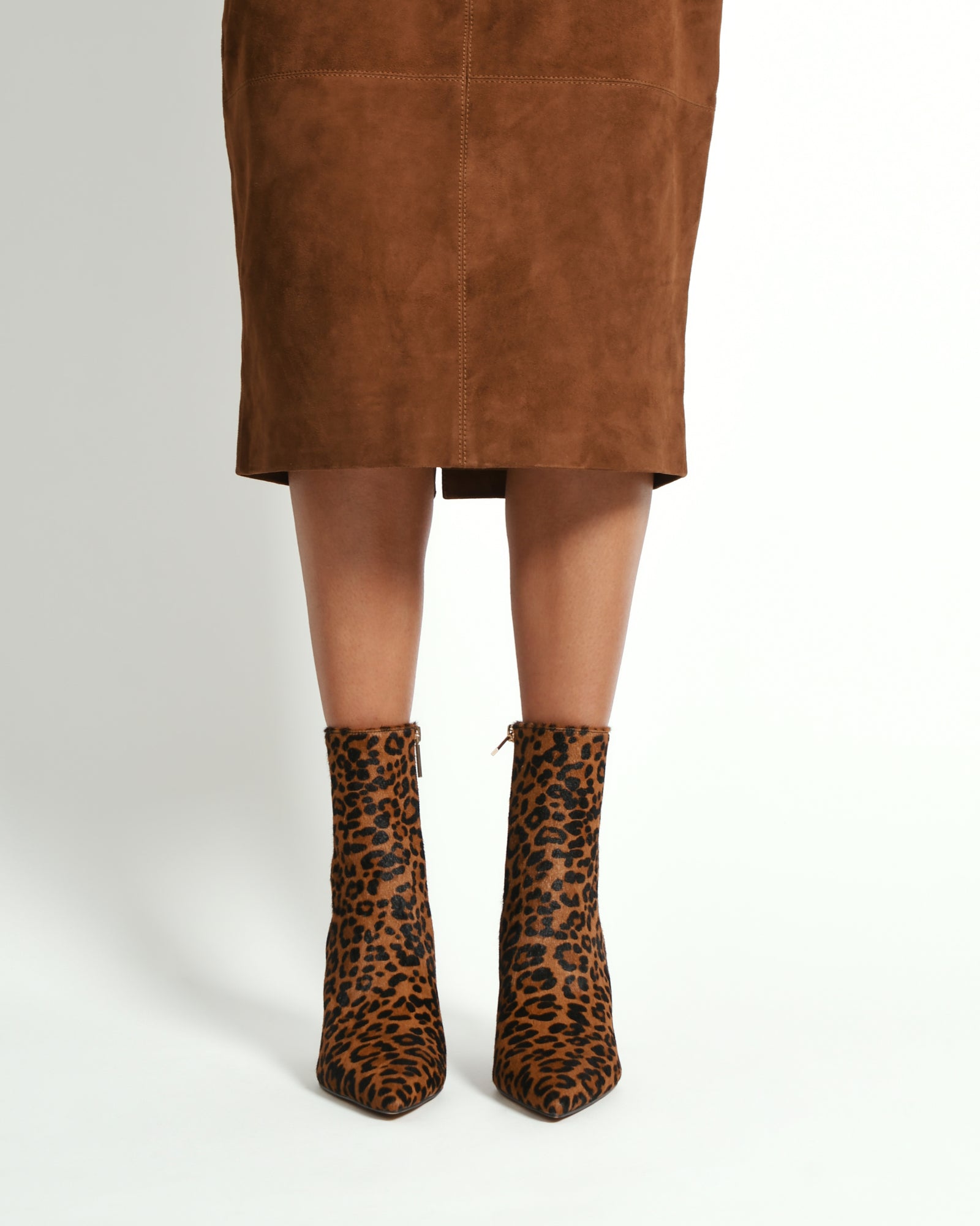 LOTTIE HIGH ANKLE BOOTS LEOPARD PRINT LEATHER image