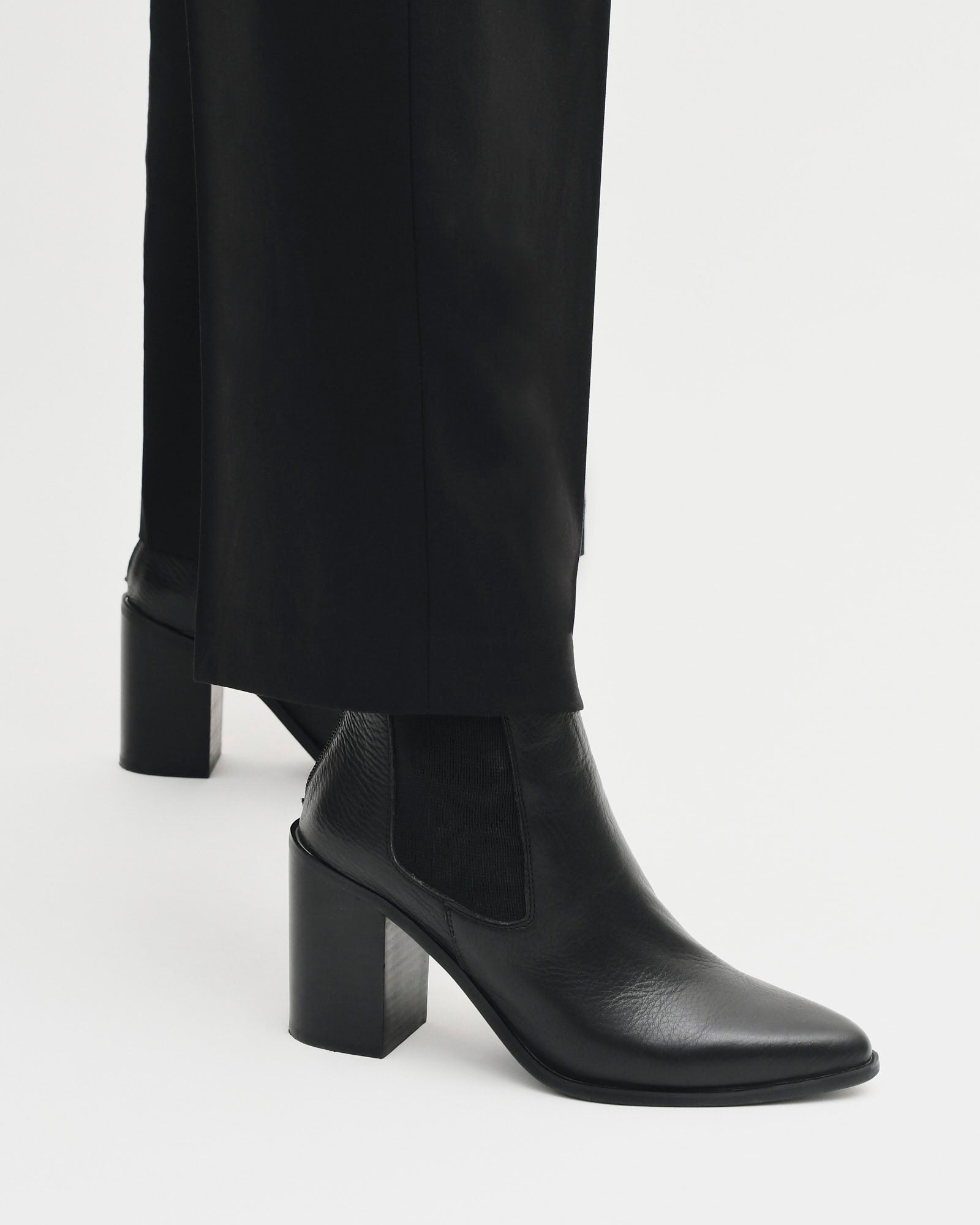 LOVER HIGH ANKLE BOOTS BLACK LEATHER image