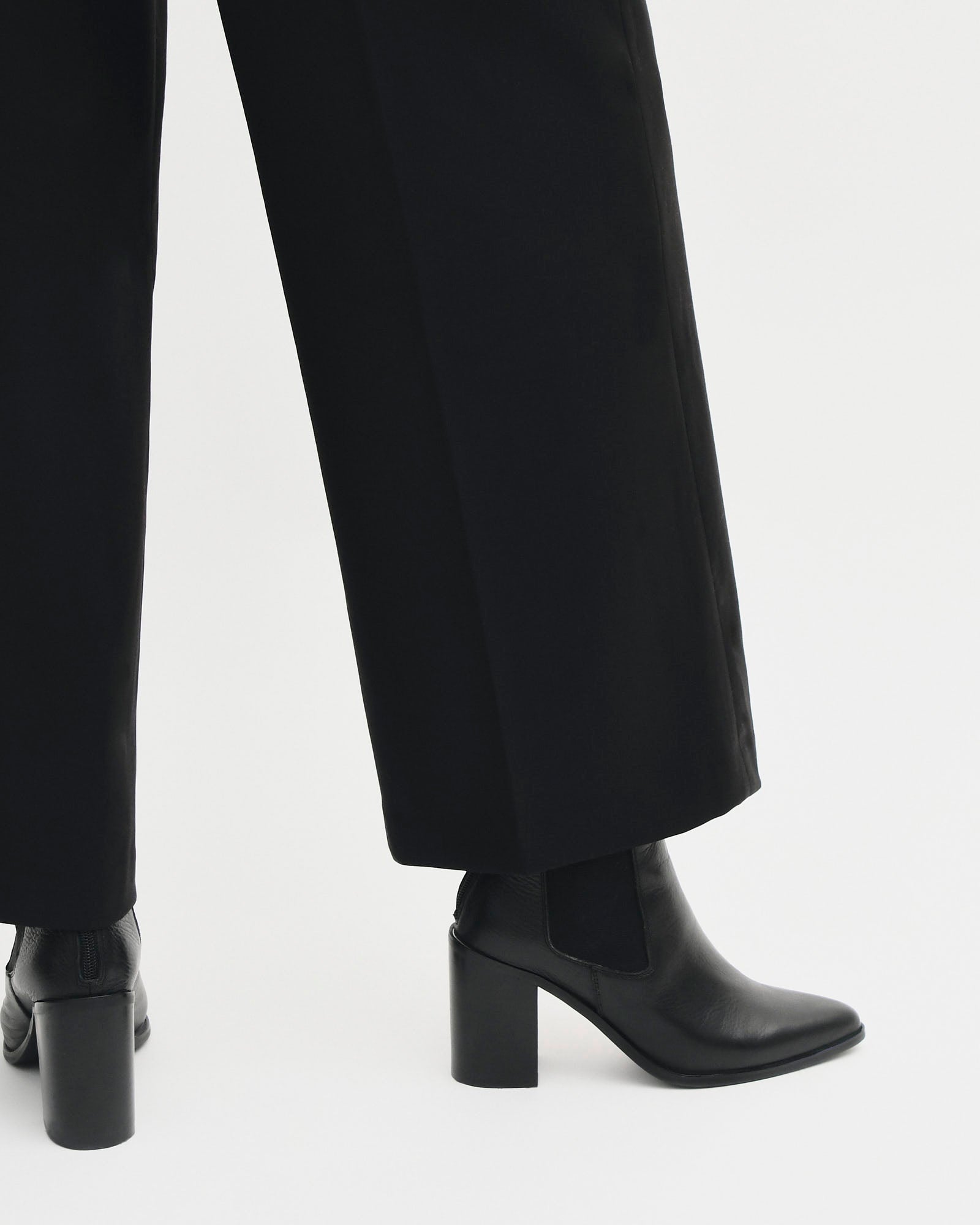 LOVER HIGH ANKLE BOOTS BLACK LEATHER image