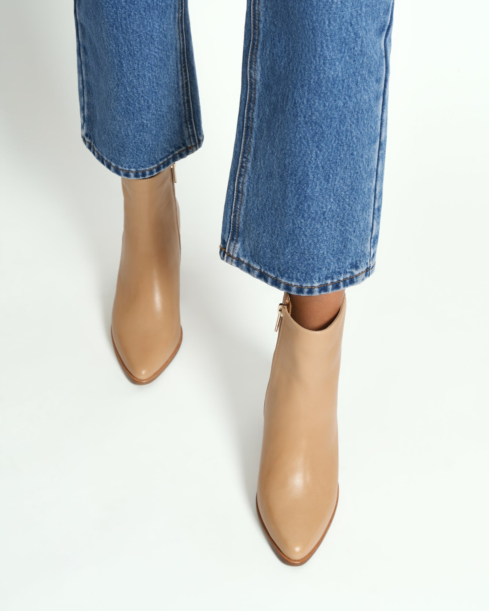 LUNA HIGH ANKLE BOOTS BUTTERSCOTCH LEATHER image