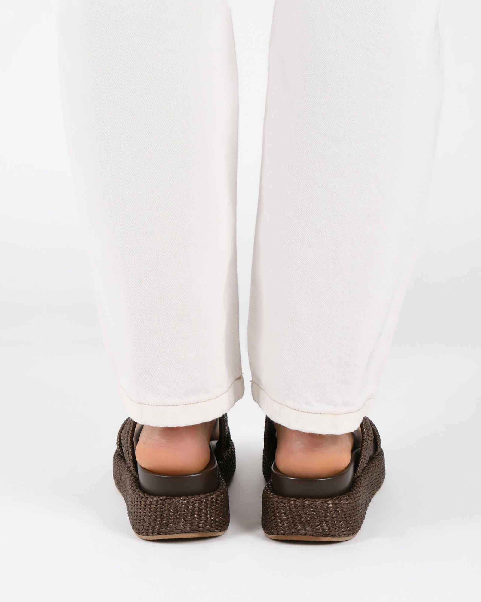 MARCO FLAT SANDALS BITTER CHOC RAFFIA image