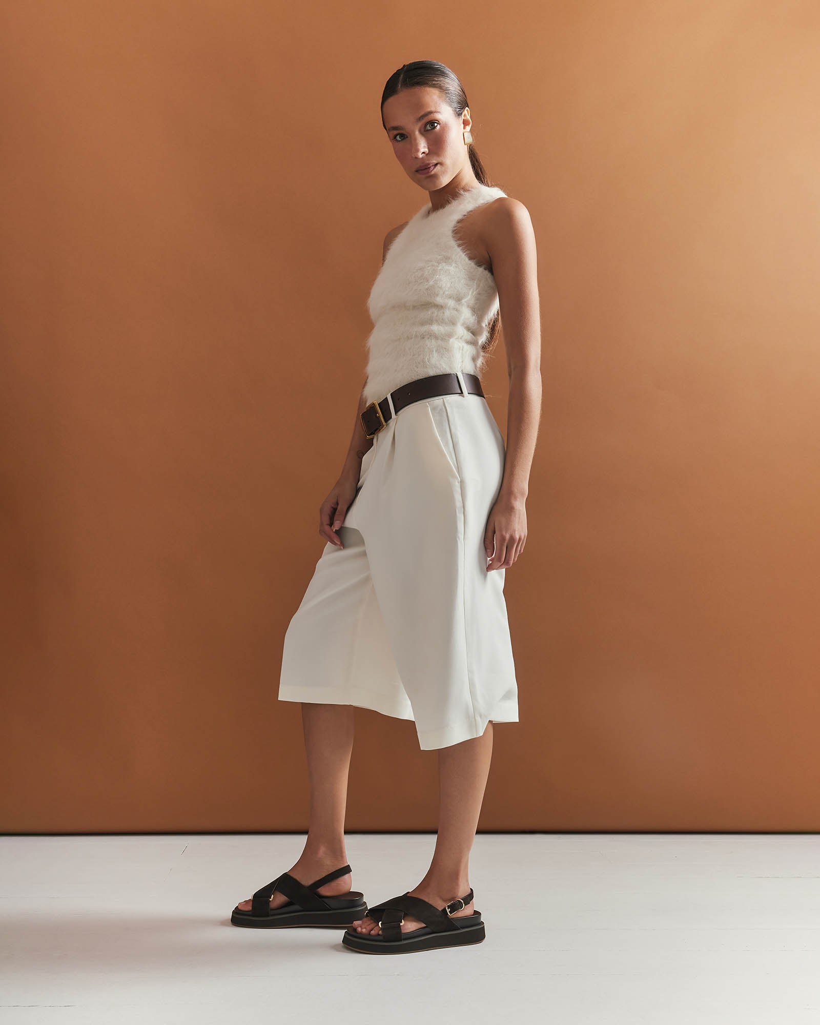 MARLEY FLAT SANDALS ESPRESSO SUEDE image