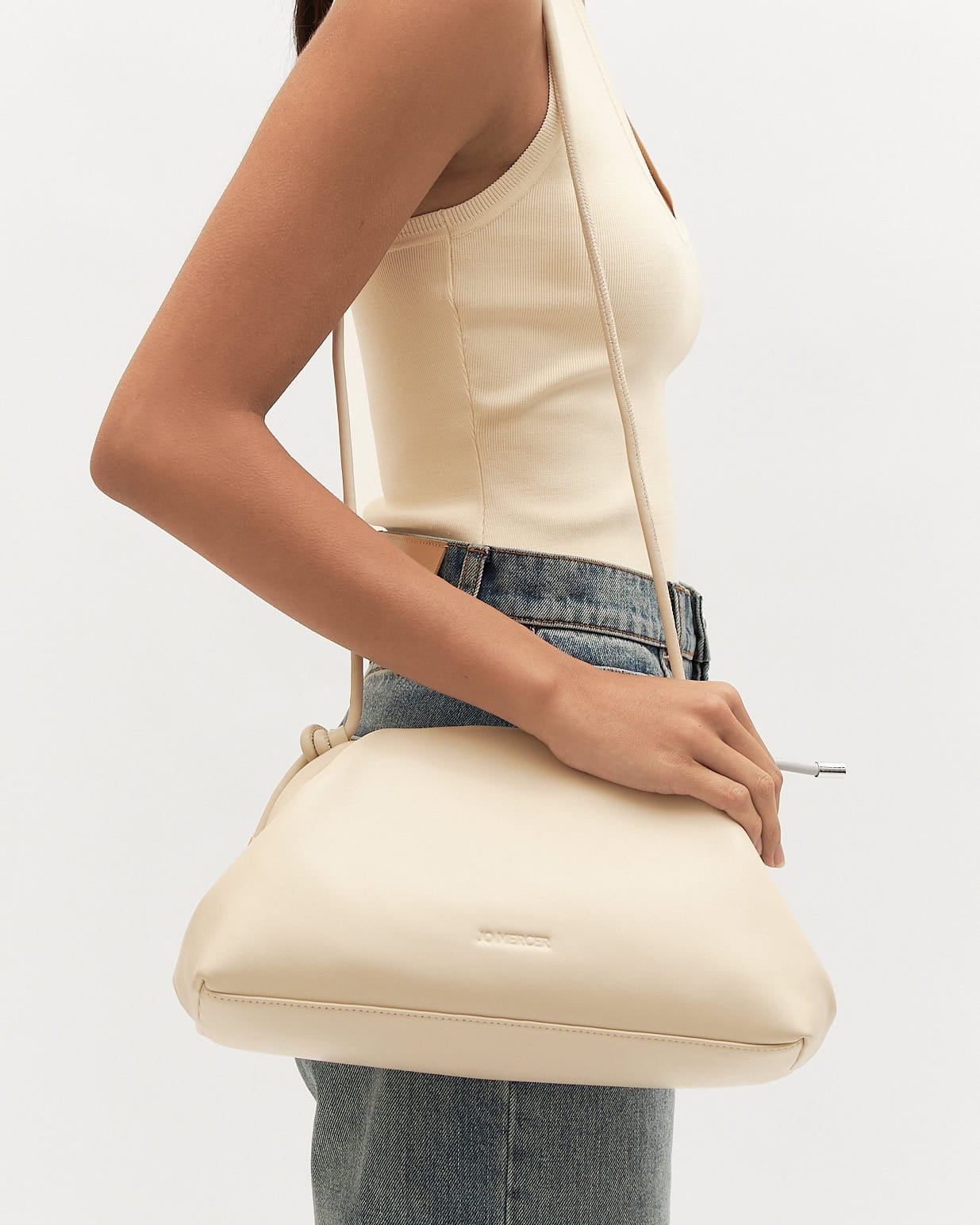 MILLY CROSSBODY BAG OFF WHITE LEATHER image
