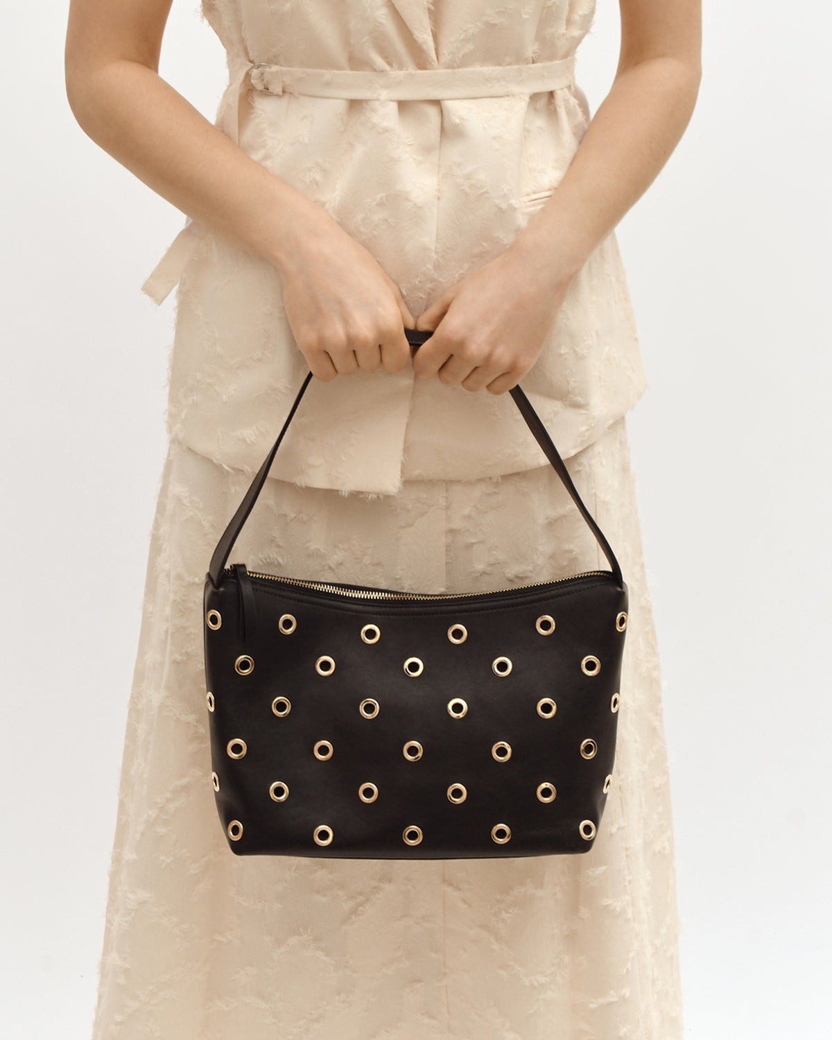 MORRIS SHOULDER BAG BLACK LEATHER