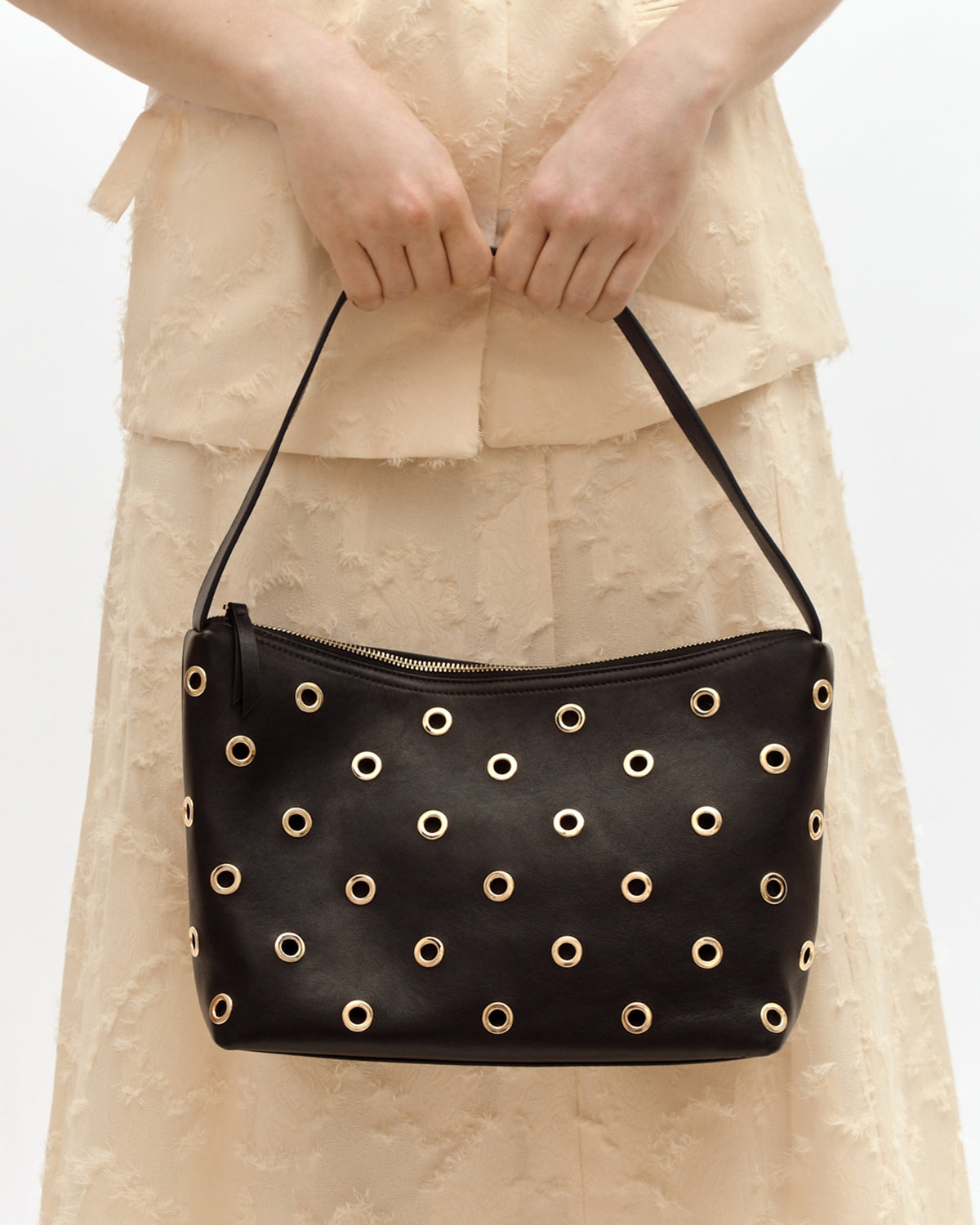 MORRIS SHOULDER BAG BLACK LEATHER